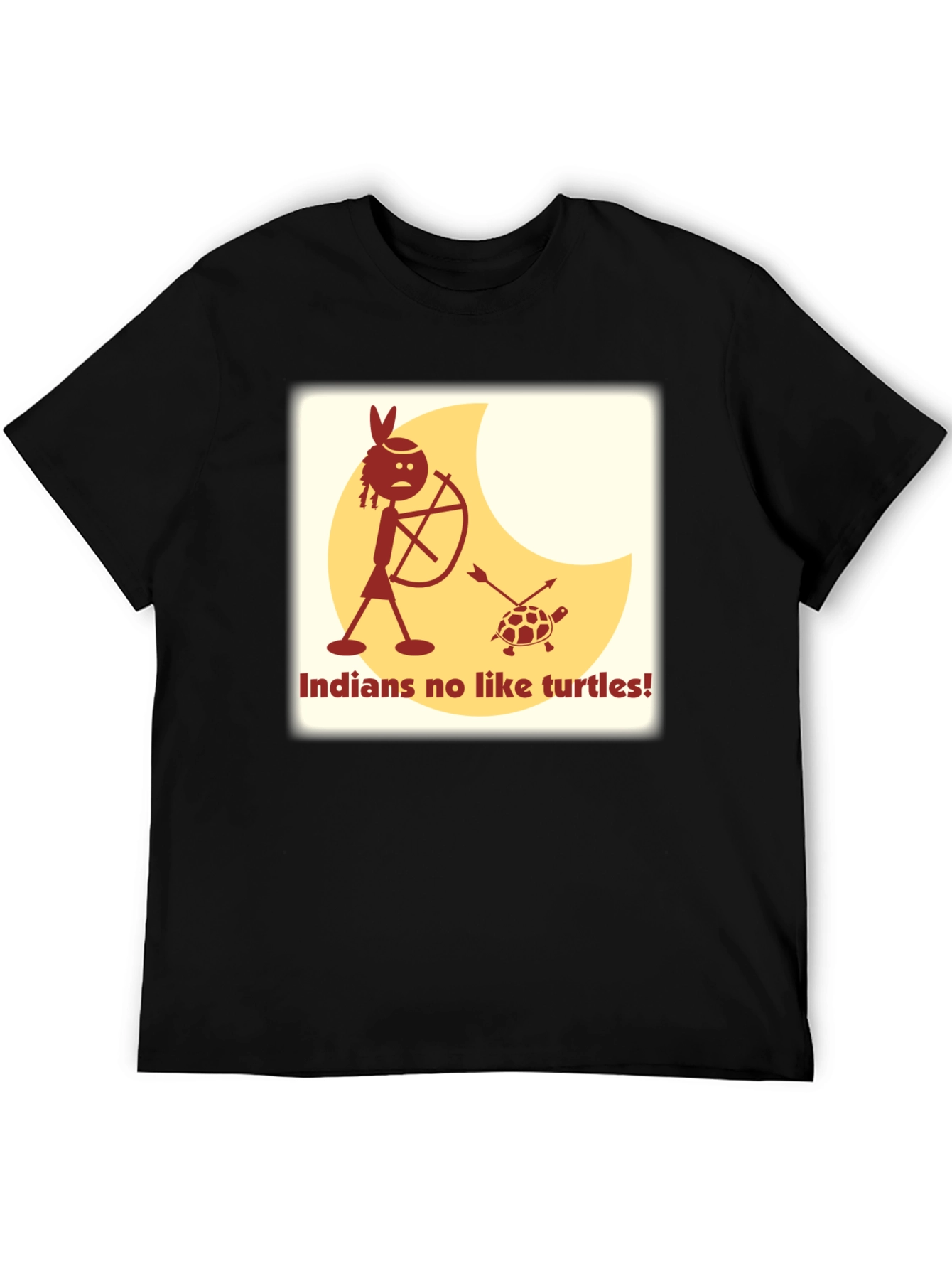 Black Indians No Like Turtles Funny T-Shirt view 5