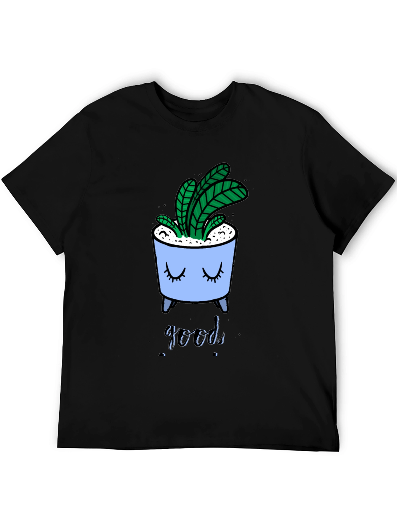 Black Cute Plant Pot Graphic Tee view 5