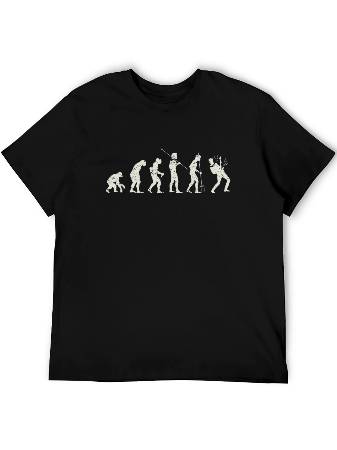 Black Evolution of Gardening Black T-Shirt view 5