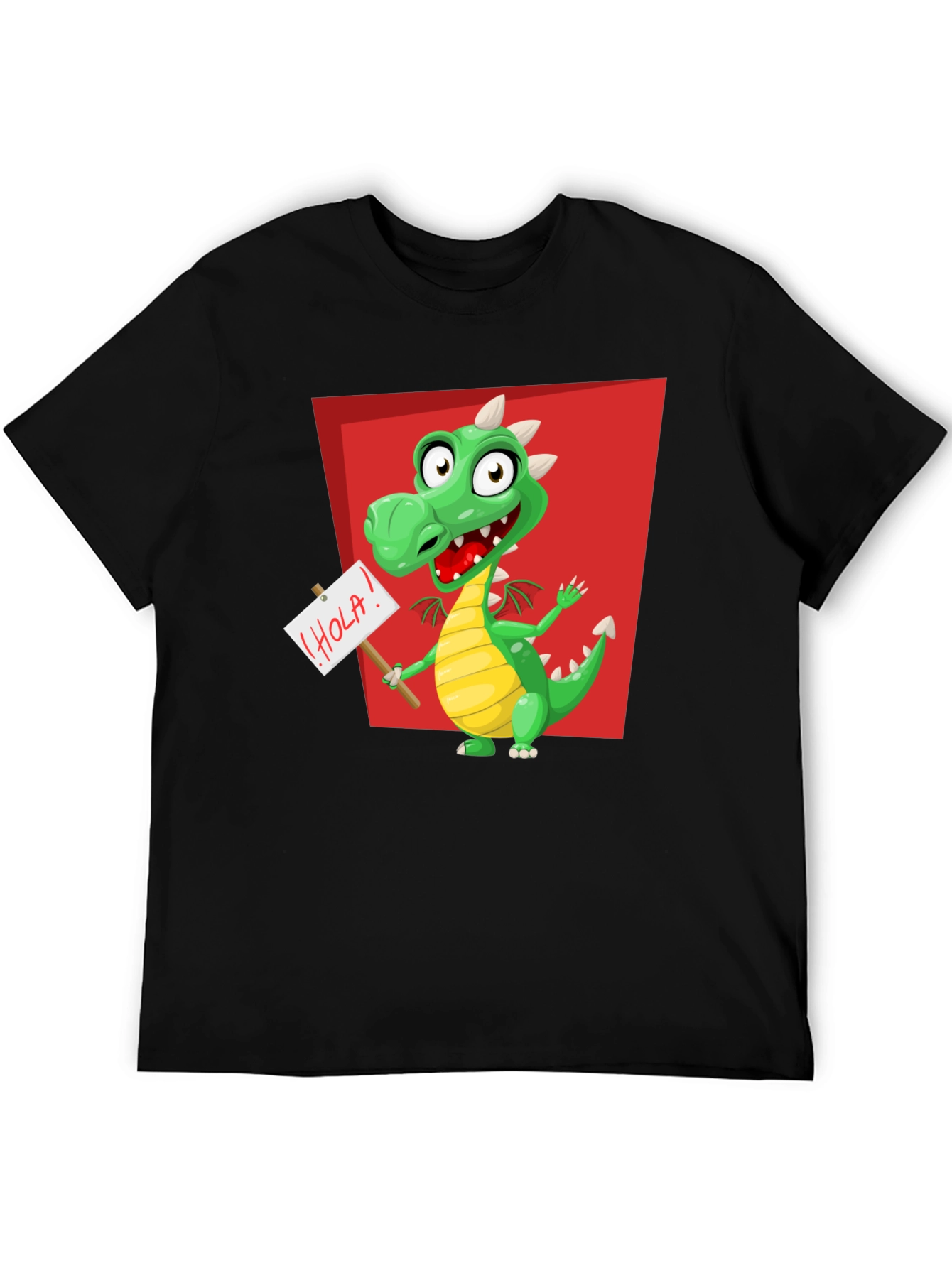Black Cartoon Dragon T-Shirt - Fun & Unique Design view 5