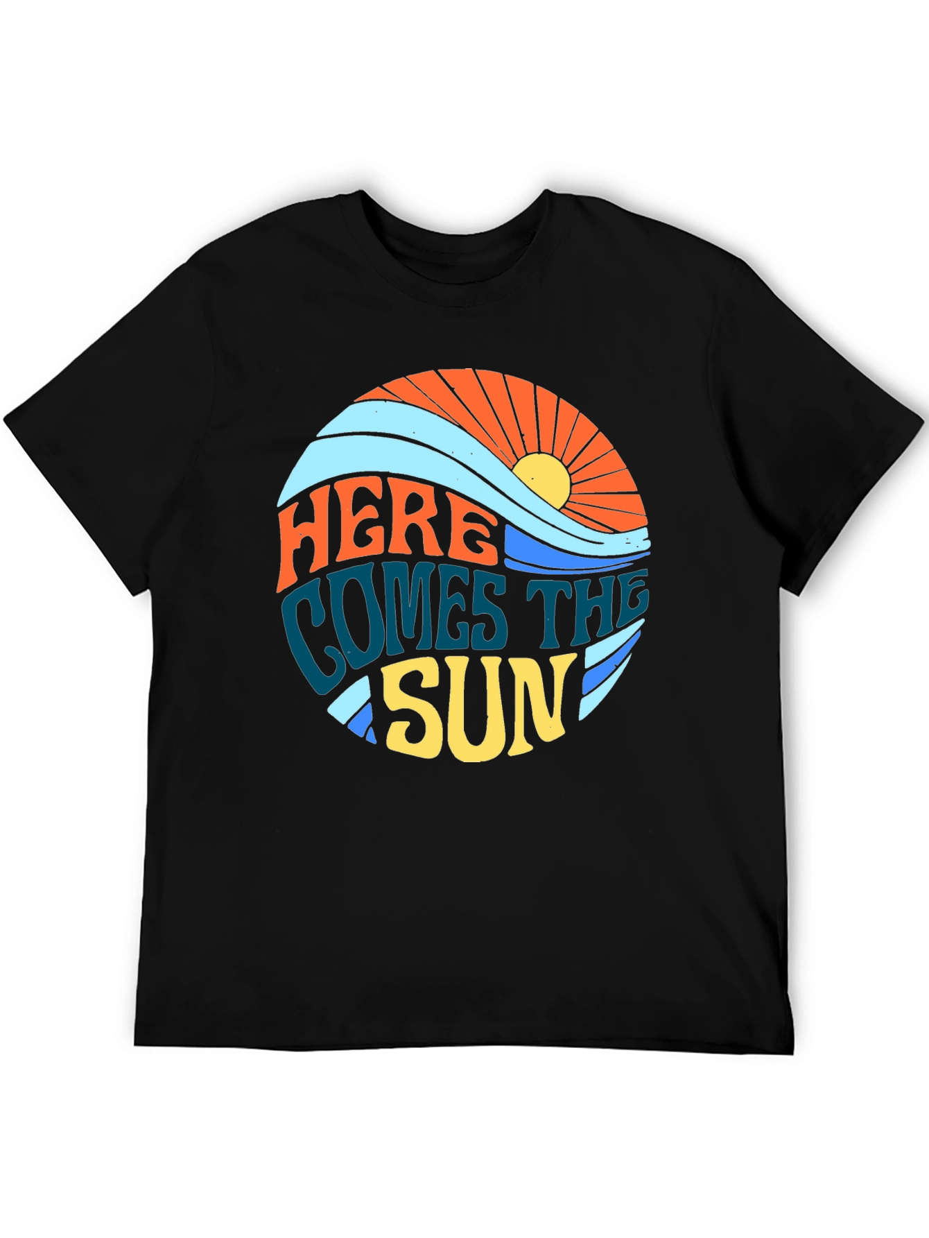 Black Here Comes The Sun Graphic Tee view 5