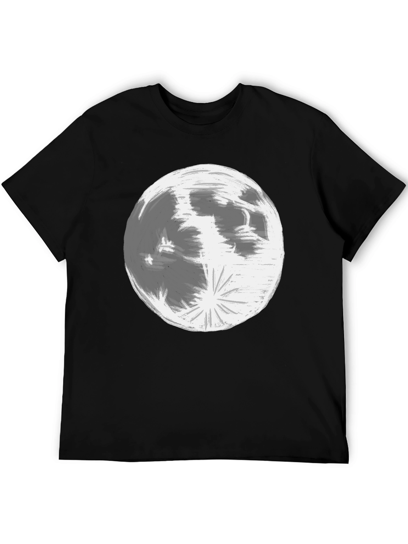 Black Lunar Graphic Tee - Classic Black Cotton view 5