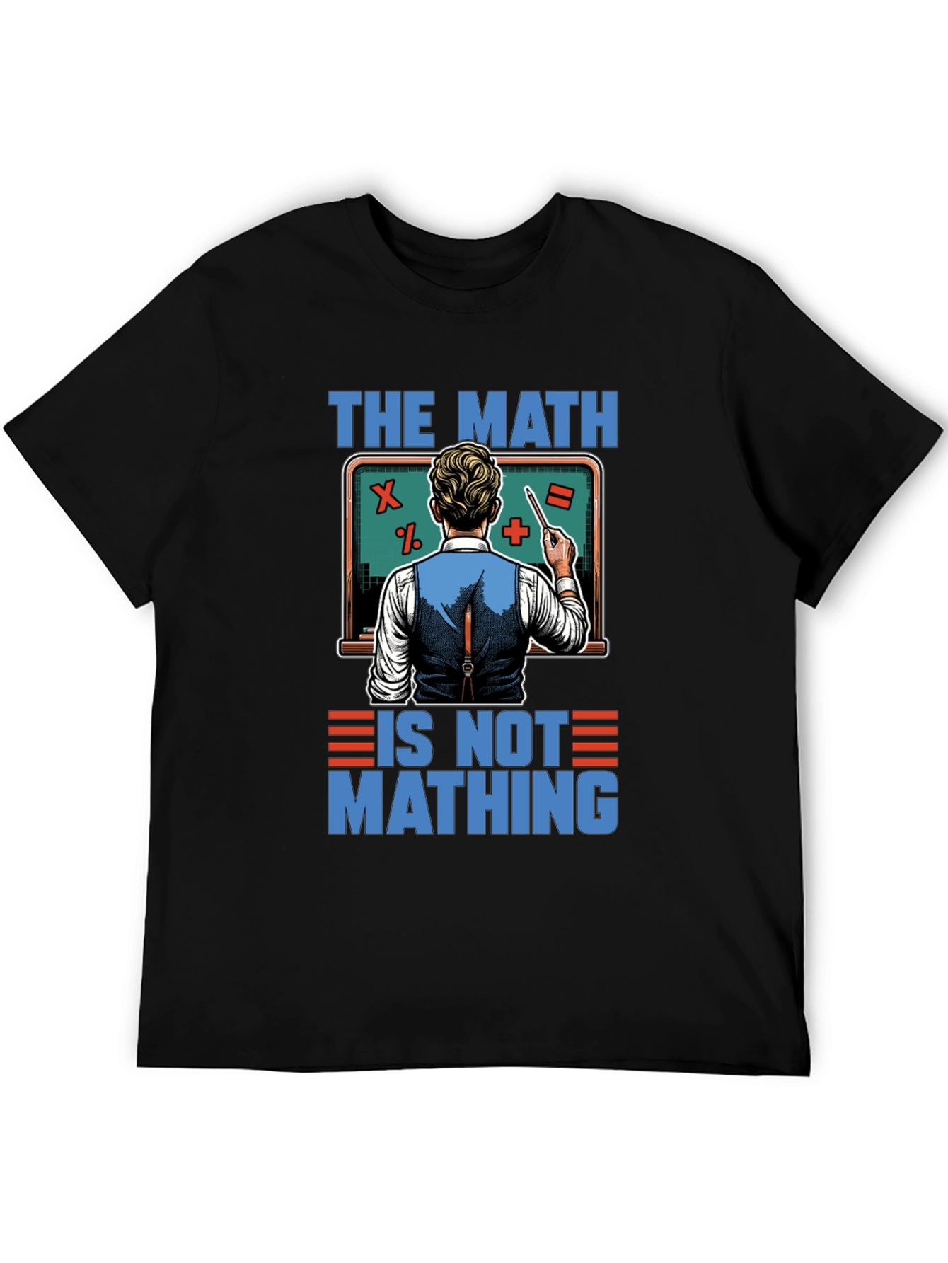 Black The Math is Not Mathing T-Shirt view 5