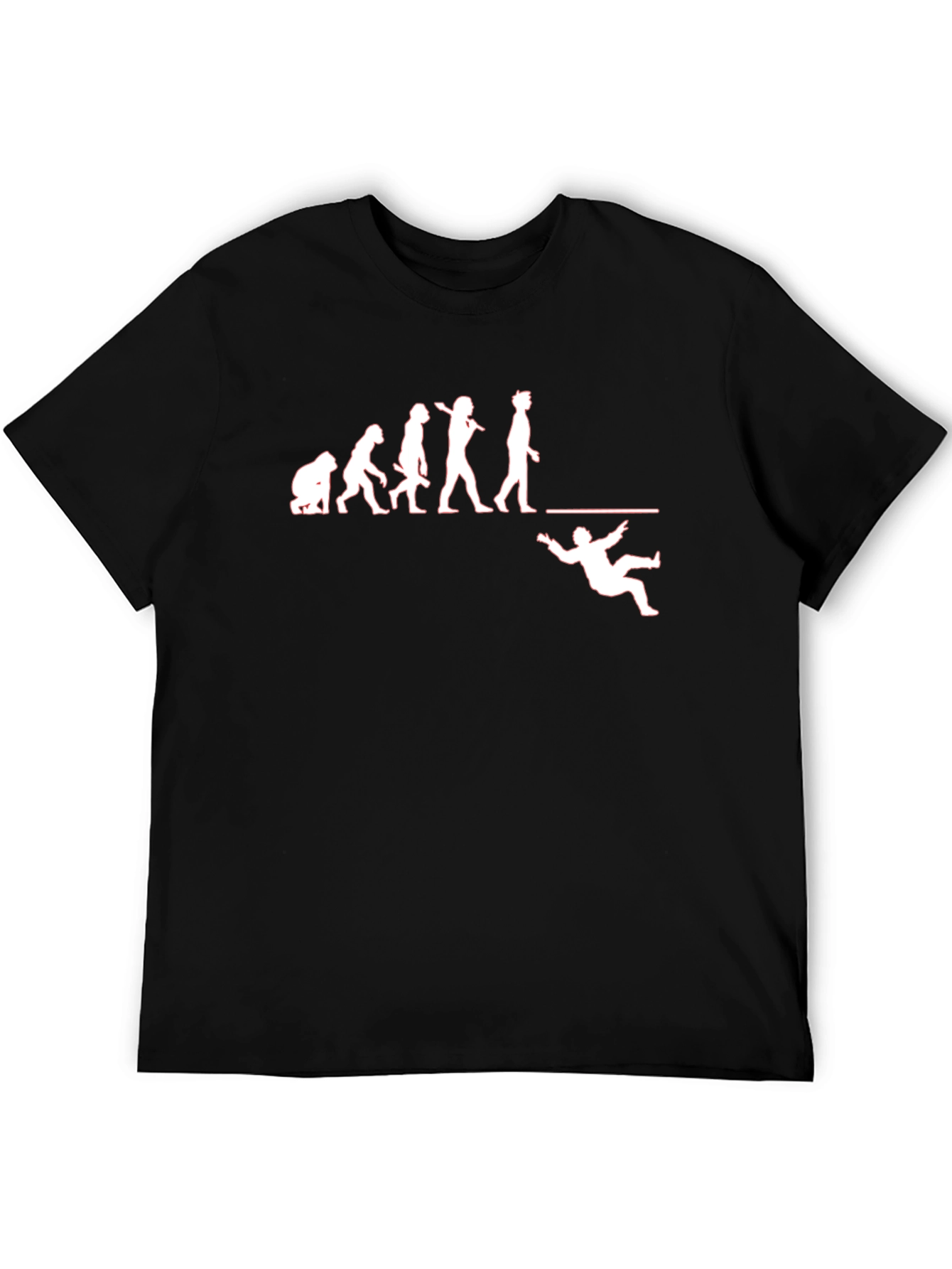 Black Evolution Fall T-Shirt - Humorous Design view 5