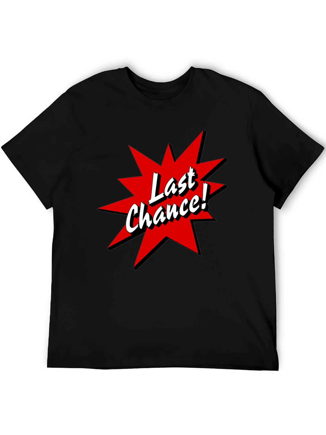 Black Last Chance T-Shirt - Black Tee view 5