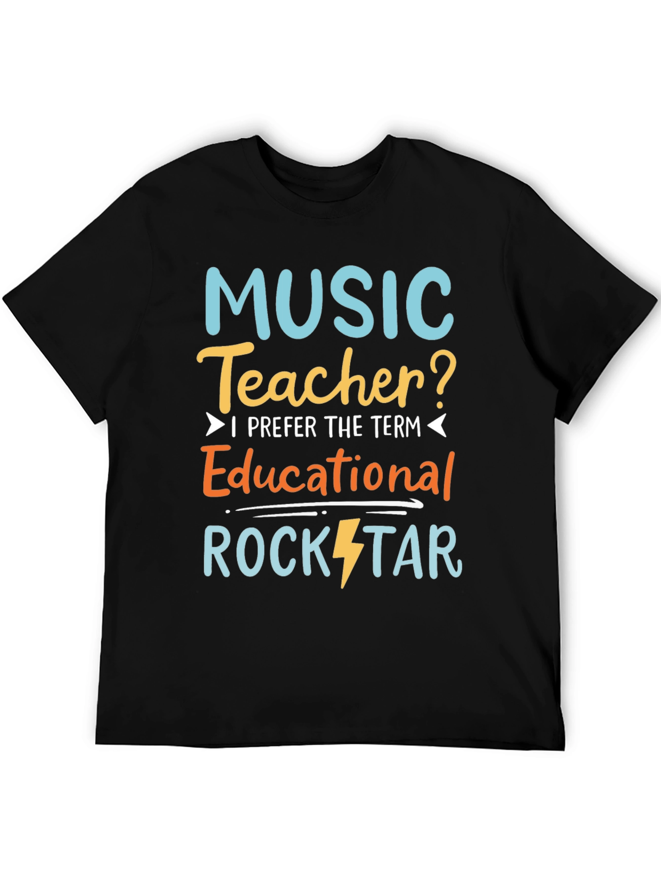 Black Music Teacher Educational Rockstar T-Shirt view 5