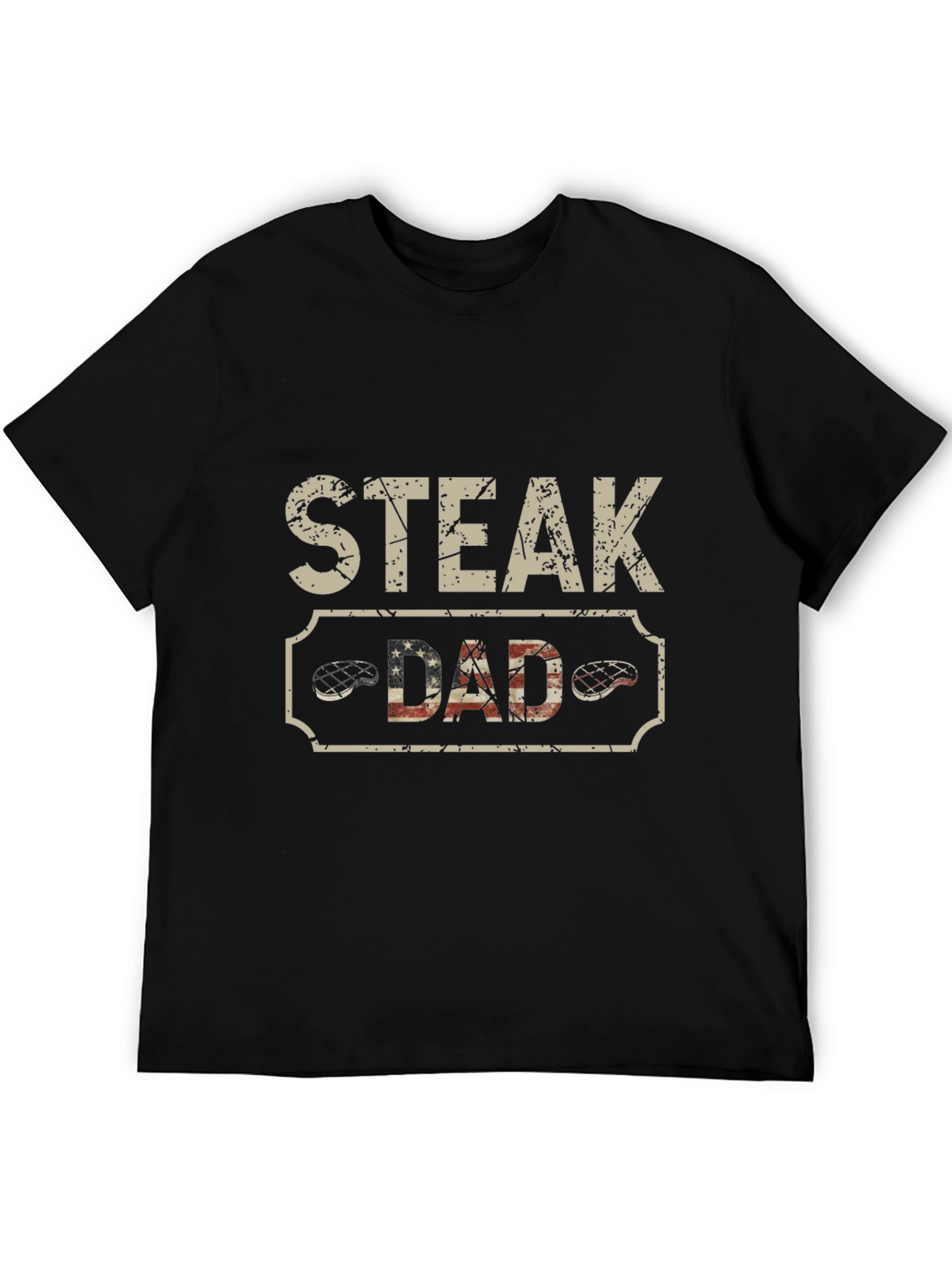 Black Steak Dad Black T-Shirt view 5