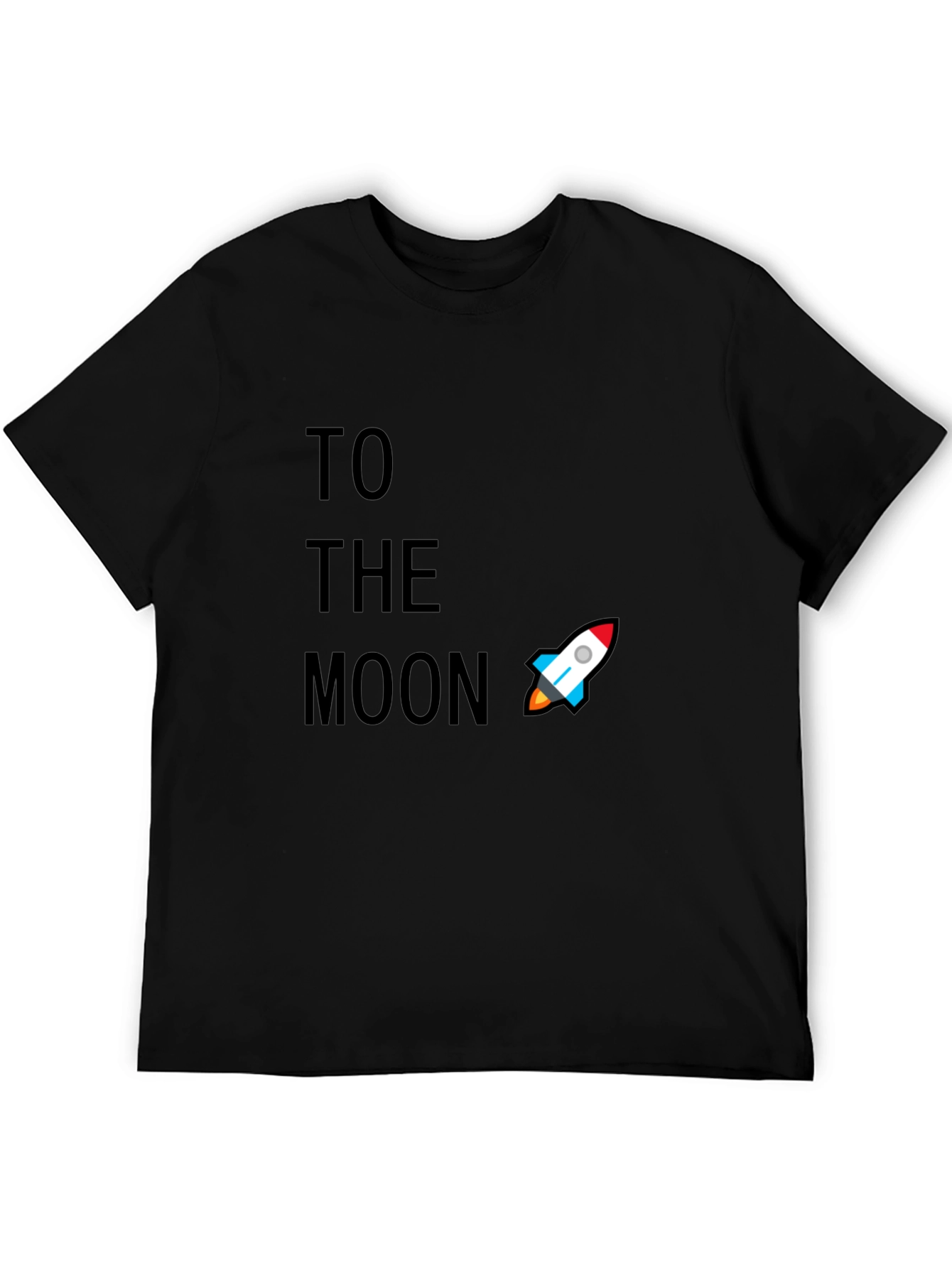 Black To The Moon Graphic Tee - Crypto Rocket T-Shirt view 5