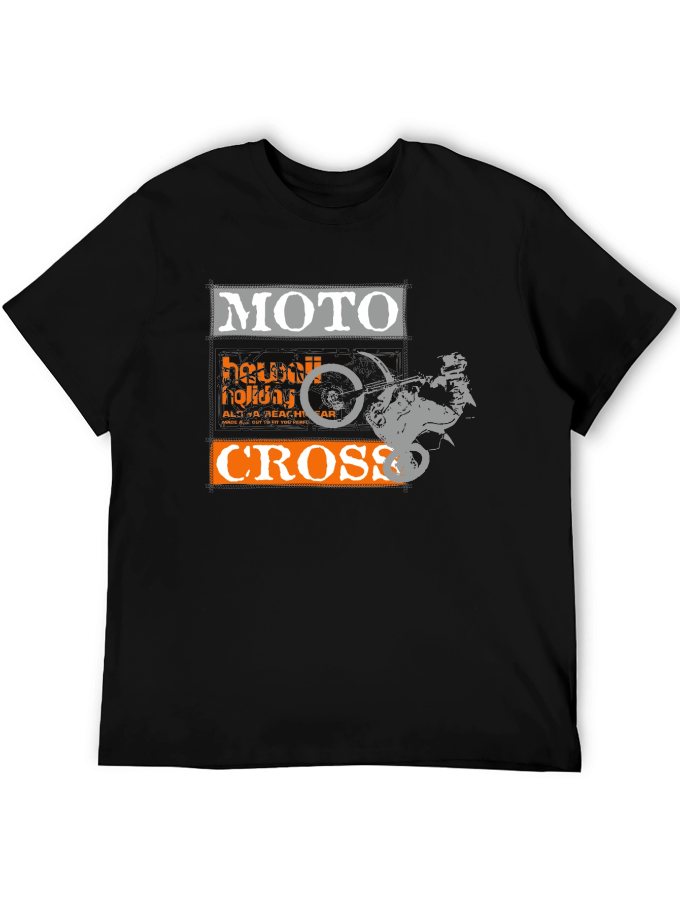 Black MotoCross Graphic T-Shirt - Rider Design view 5