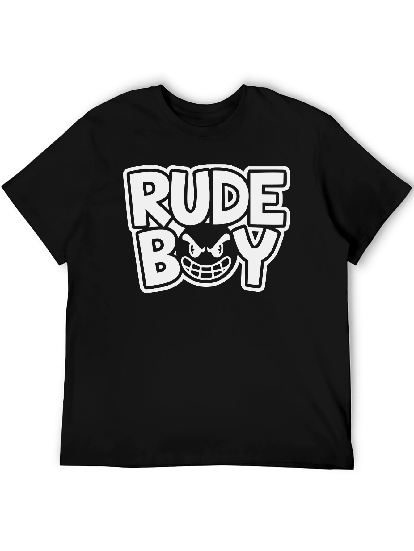 Black Rude Boy Graphic T-Shirt - Black Cotton Tee view 5