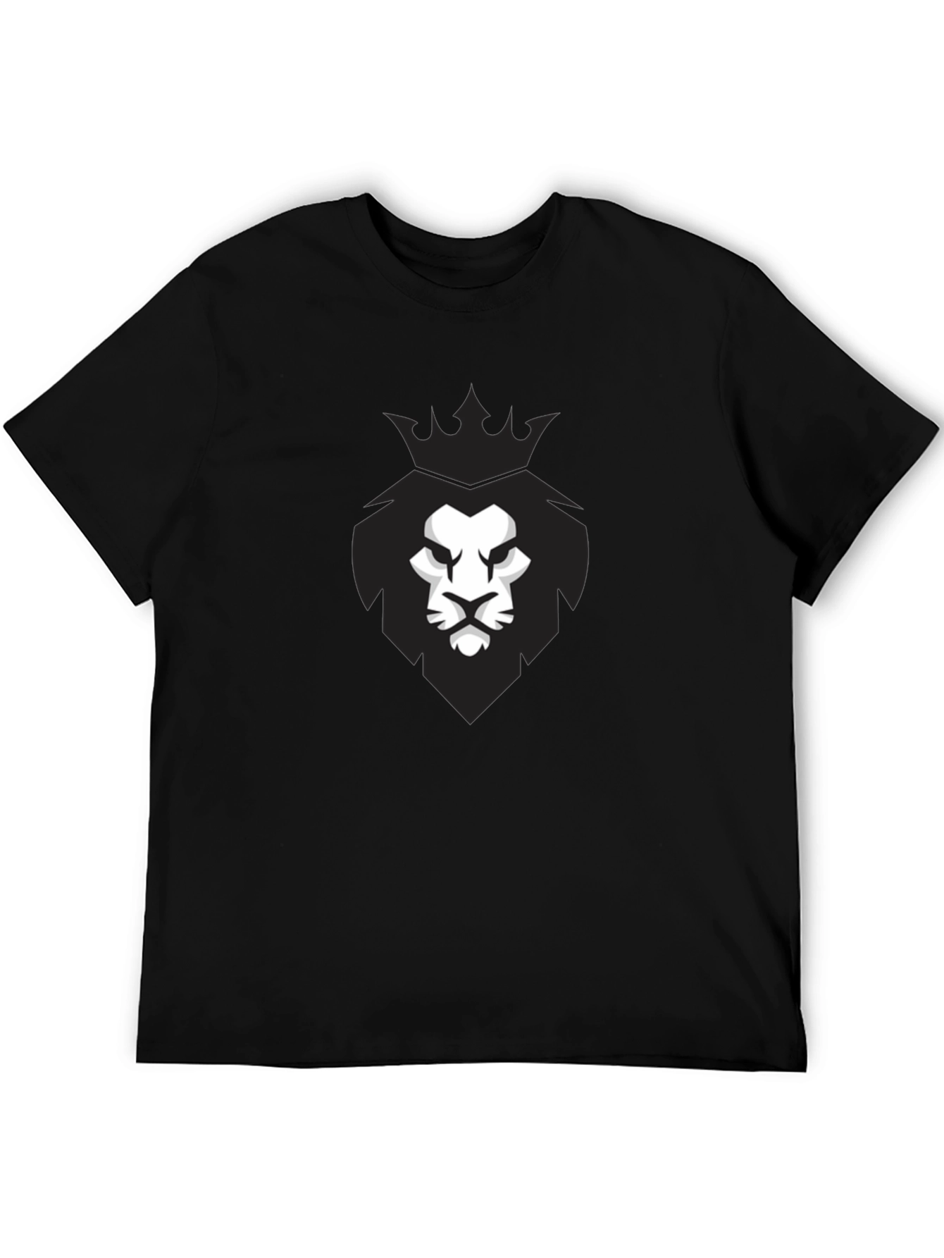 Black Lion King T-Shirt - Mens Black Graphic Tee view 5