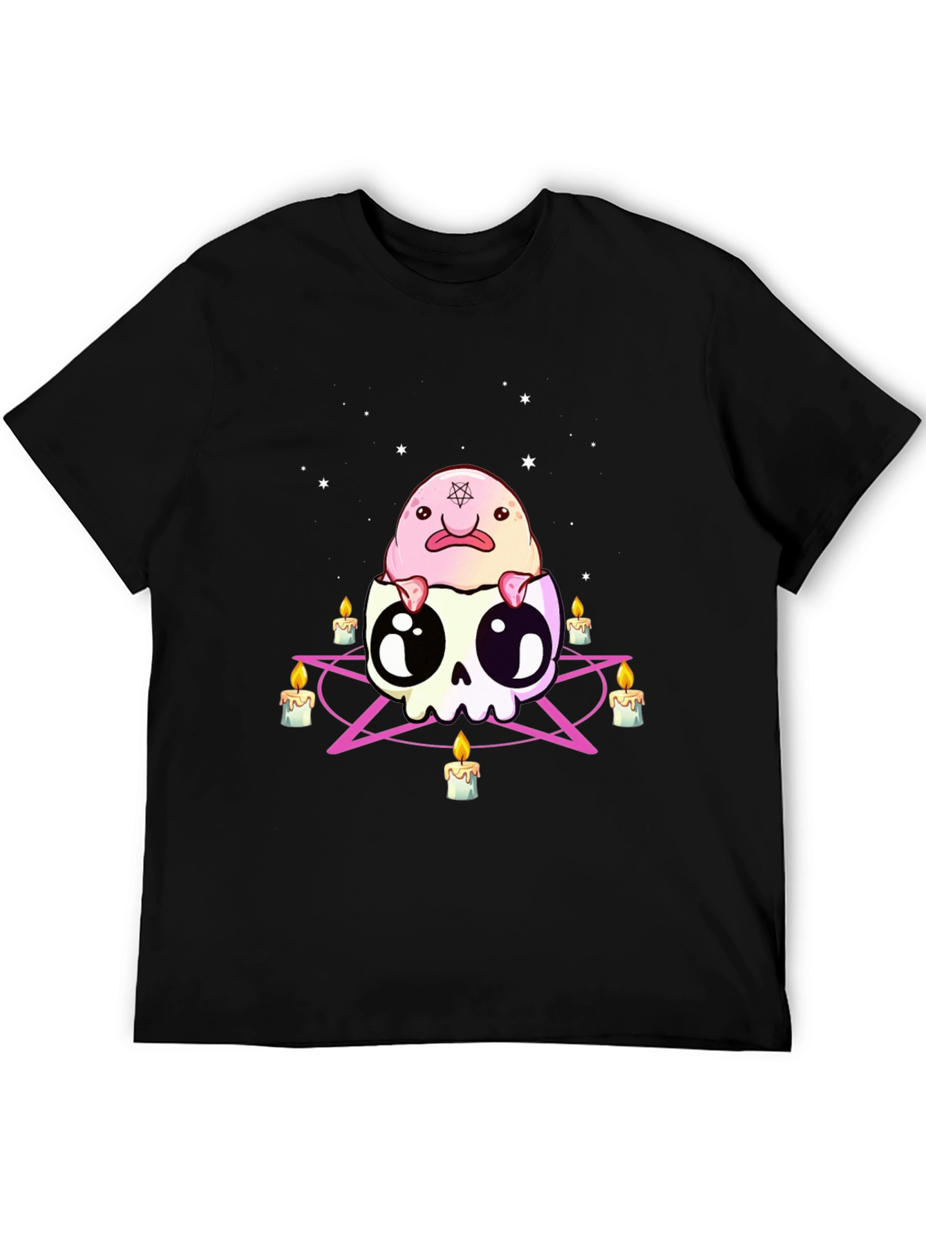 Black Blobfish Skull Graphic Tee view 5