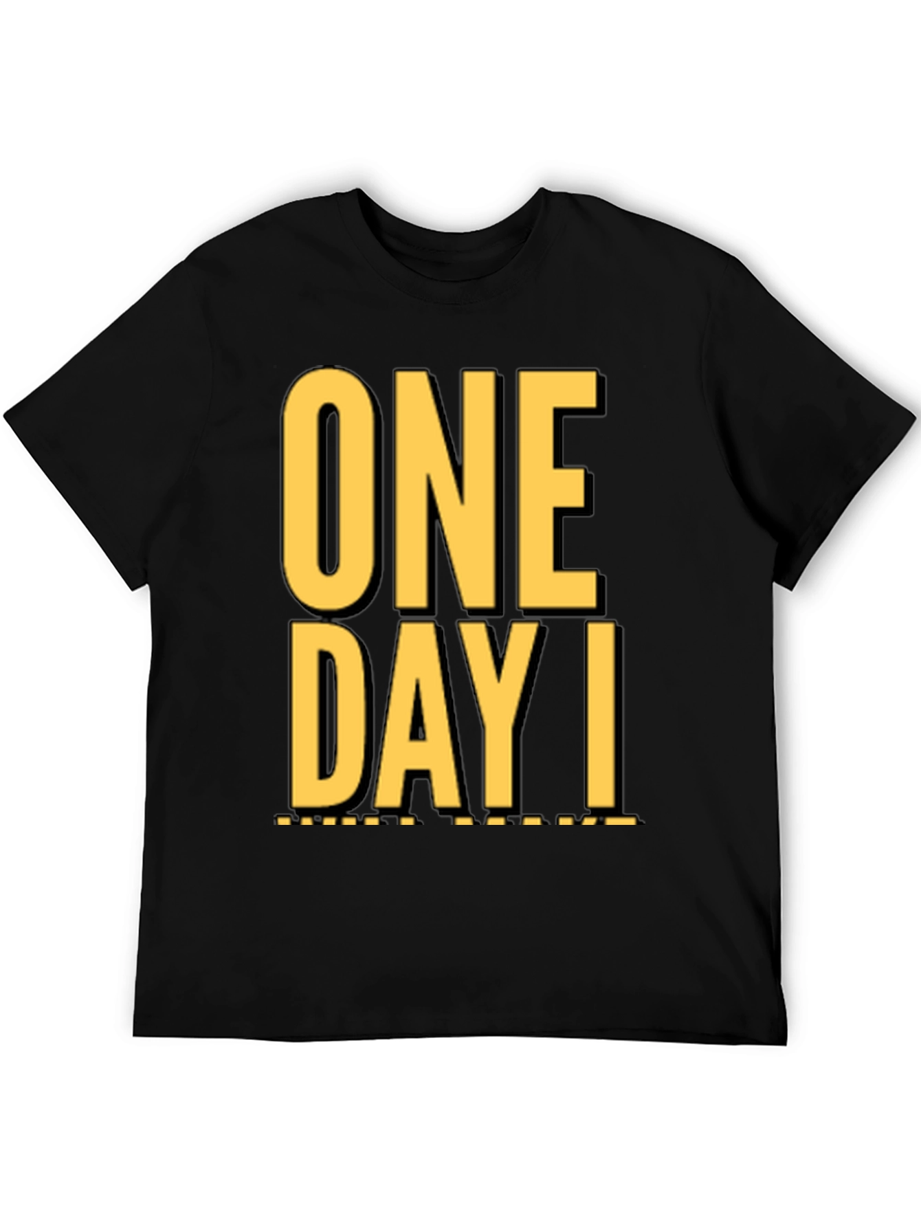Black One Day I T-Shirt - Stylish Graphic Tee view 5