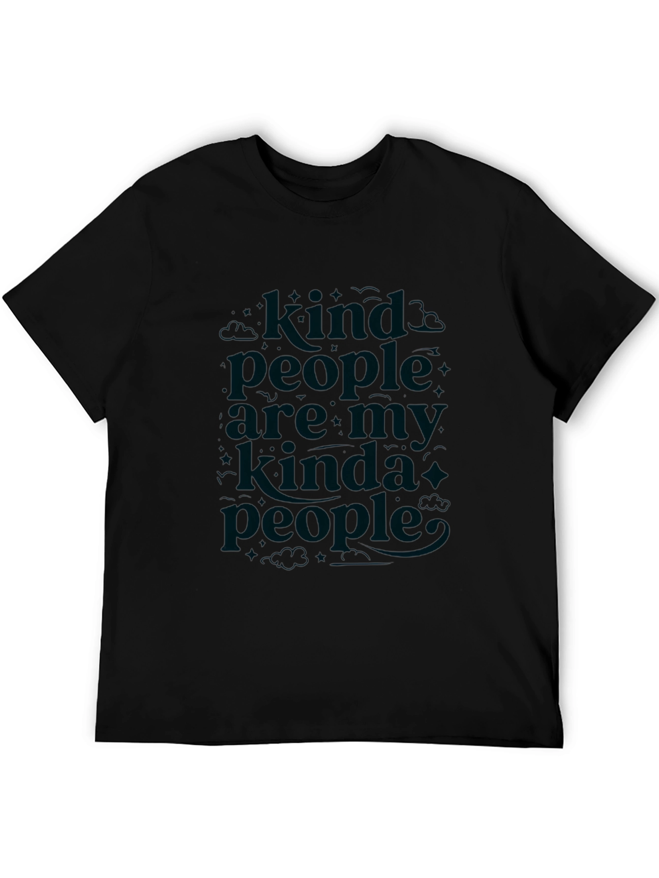 Black Kind People Graphic Tee - Soft Cotton Crewneck T-Shirt view 5