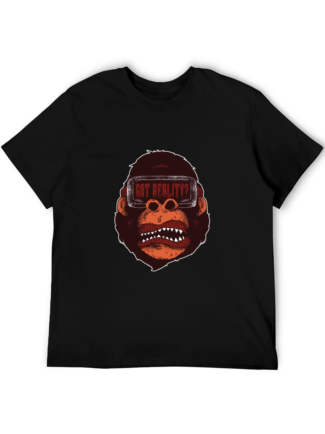 Black Got Reality? Gorilla VR Graphic T-Shirt view 5