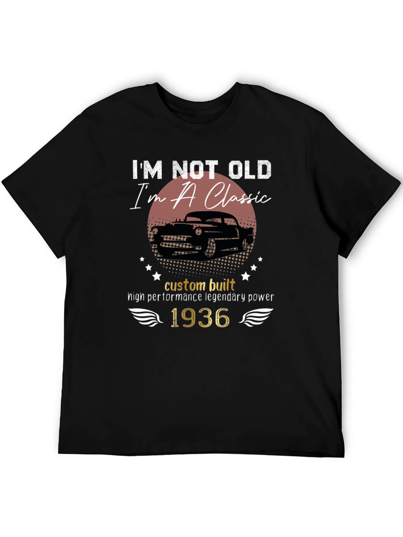 Black I'm Not Old I'm A Classic 1936 T-Shirt view 5