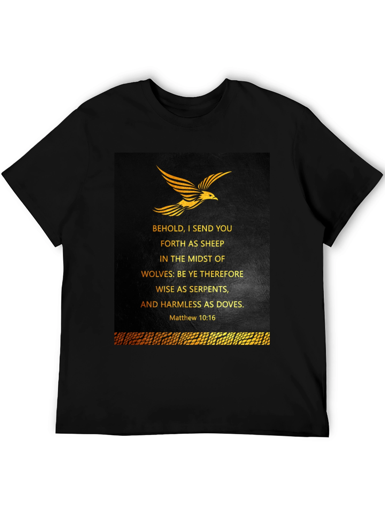 Black Behold I Send You Forth T-Shirt view 5