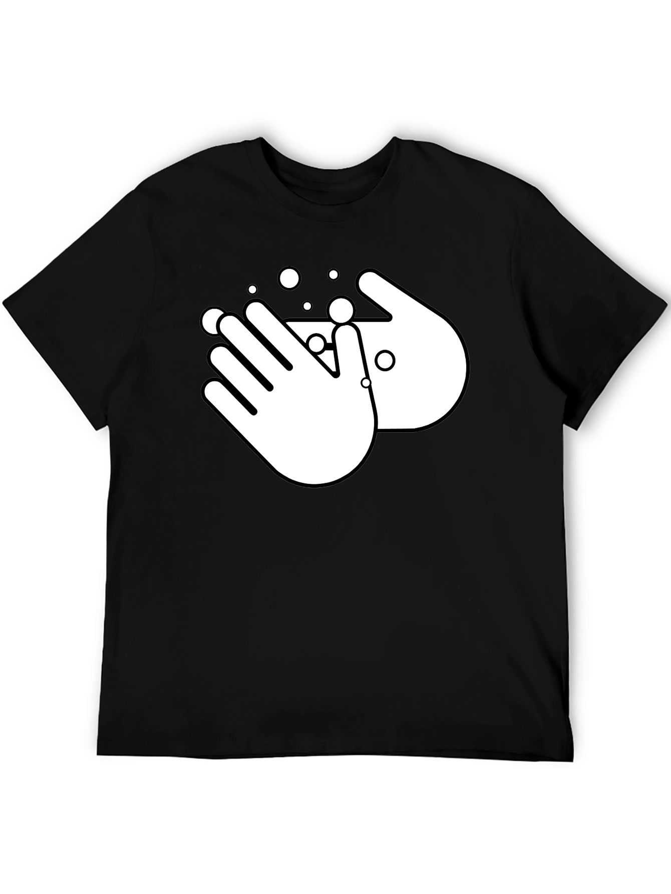 Black Wash Your Hands Black T-Shirt view 5