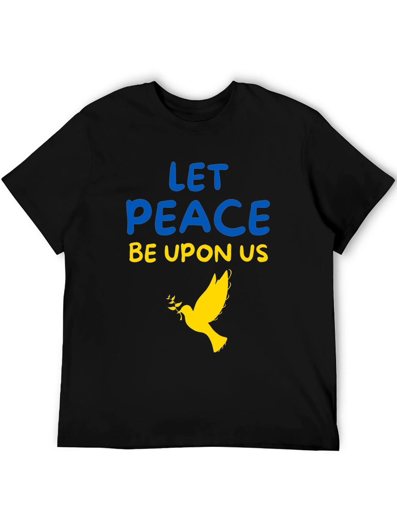 Black Ukraine Peace Dove T-Shirt view 5