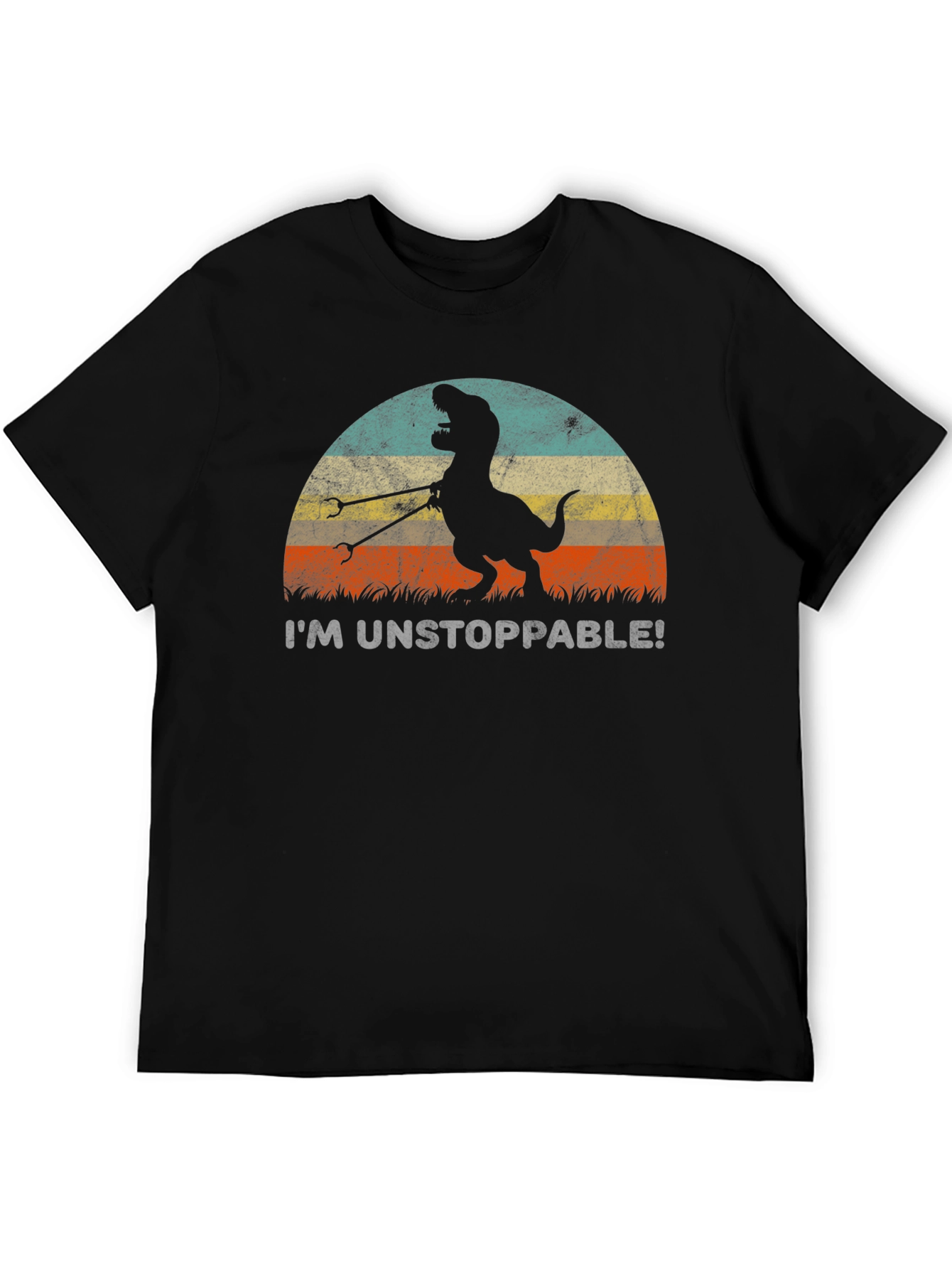 Black Unstoppable Dino T-Rex Graphic Tee view 5