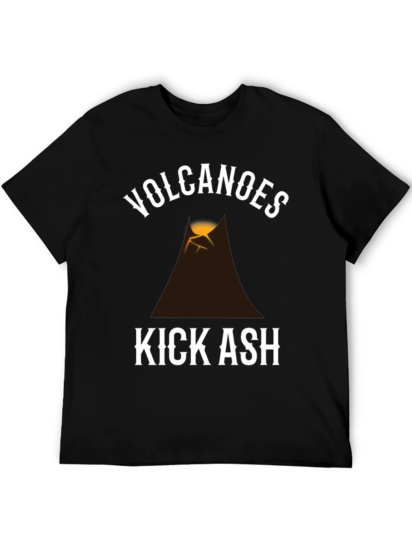 Black Volcanoes Kick Ash Graphic T-Shirt - Black view 5