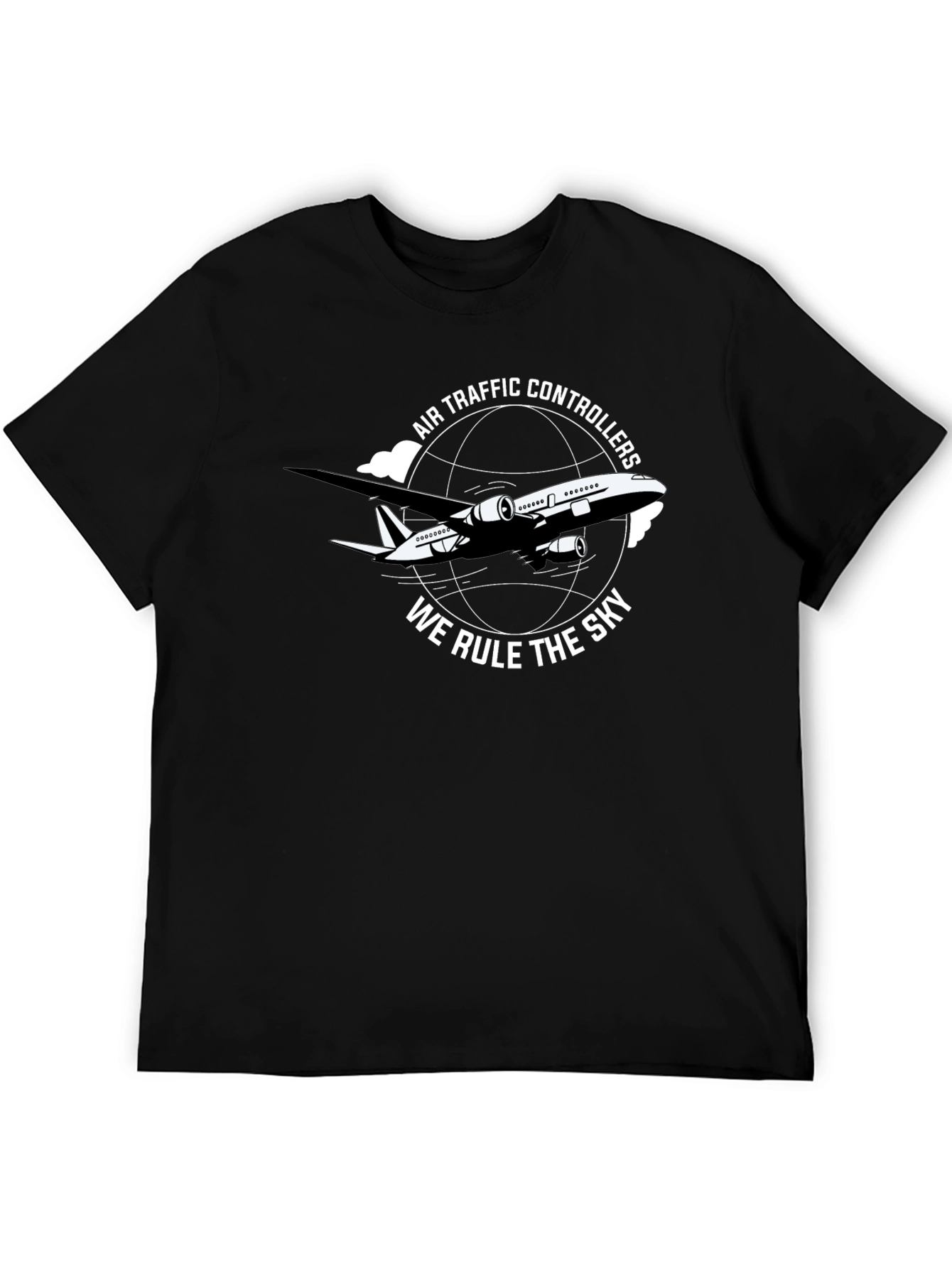 Black Air Traffic Controller T-Shirt - Rule the Sky view 5