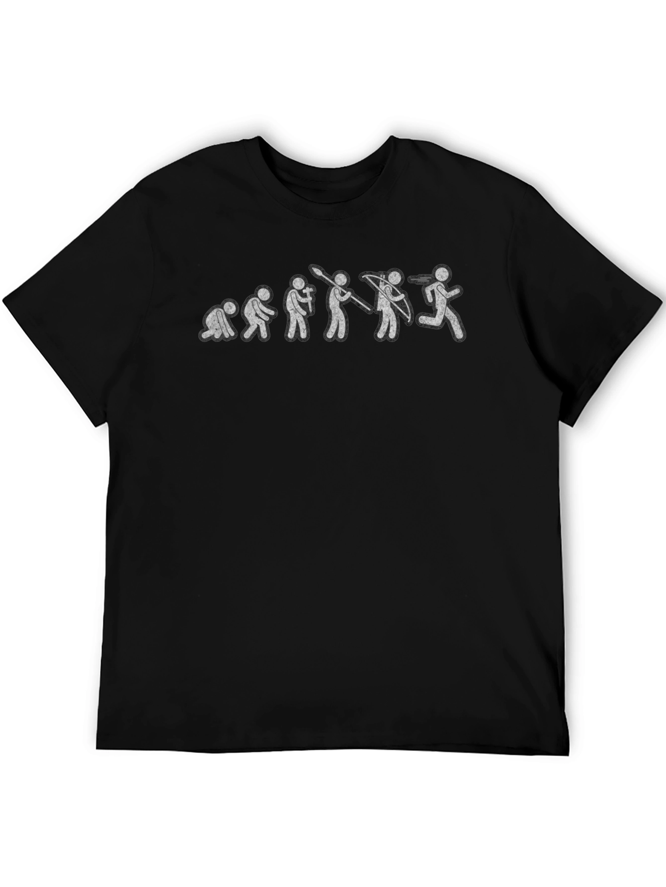 Black Evolution Archer Funny Black T-Shirt view 5