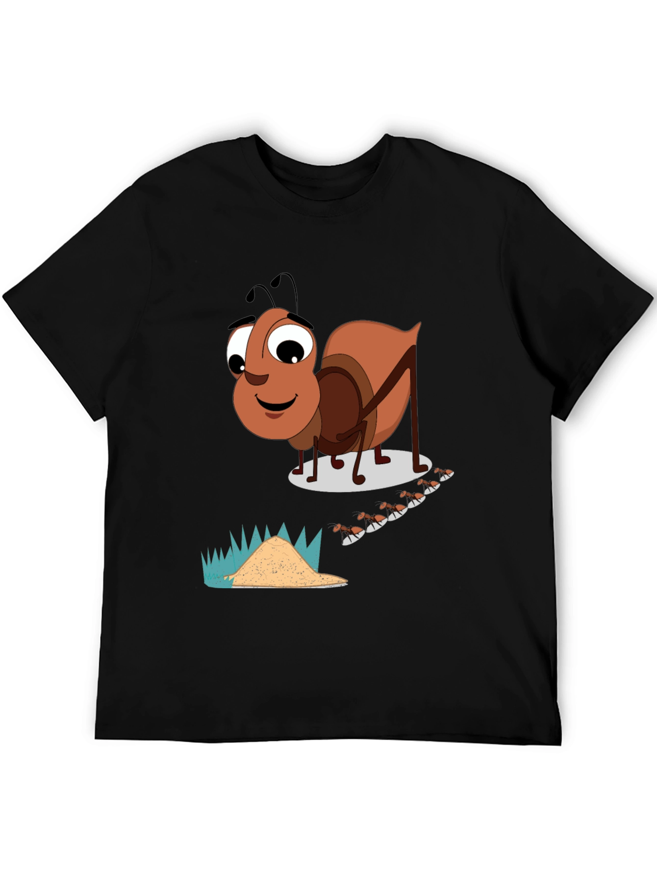 Black Cartoon Ant T-Shirt - Black view 5