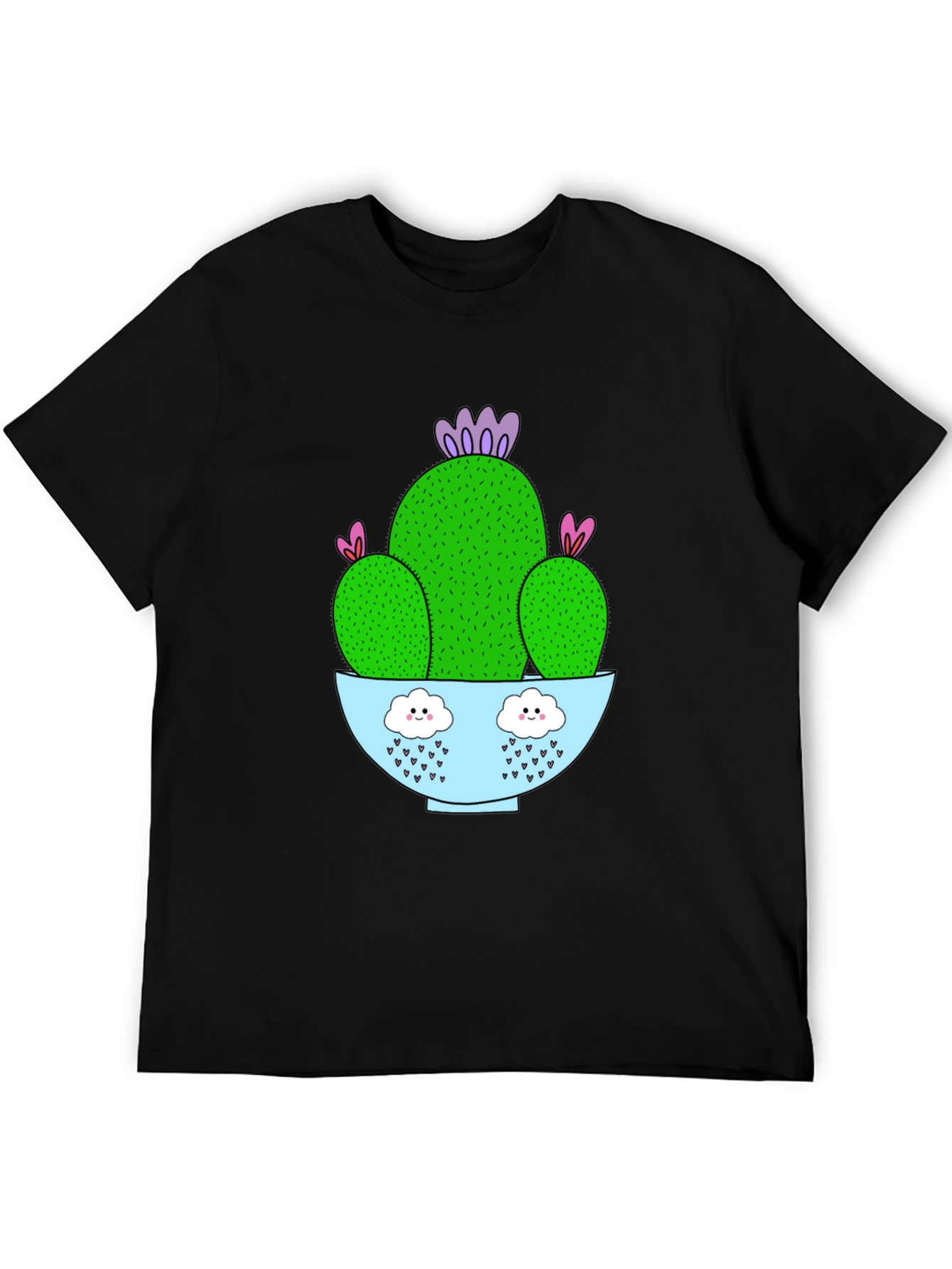 Cactus Graphic Tee - Black Cotton T-Shirt - 5