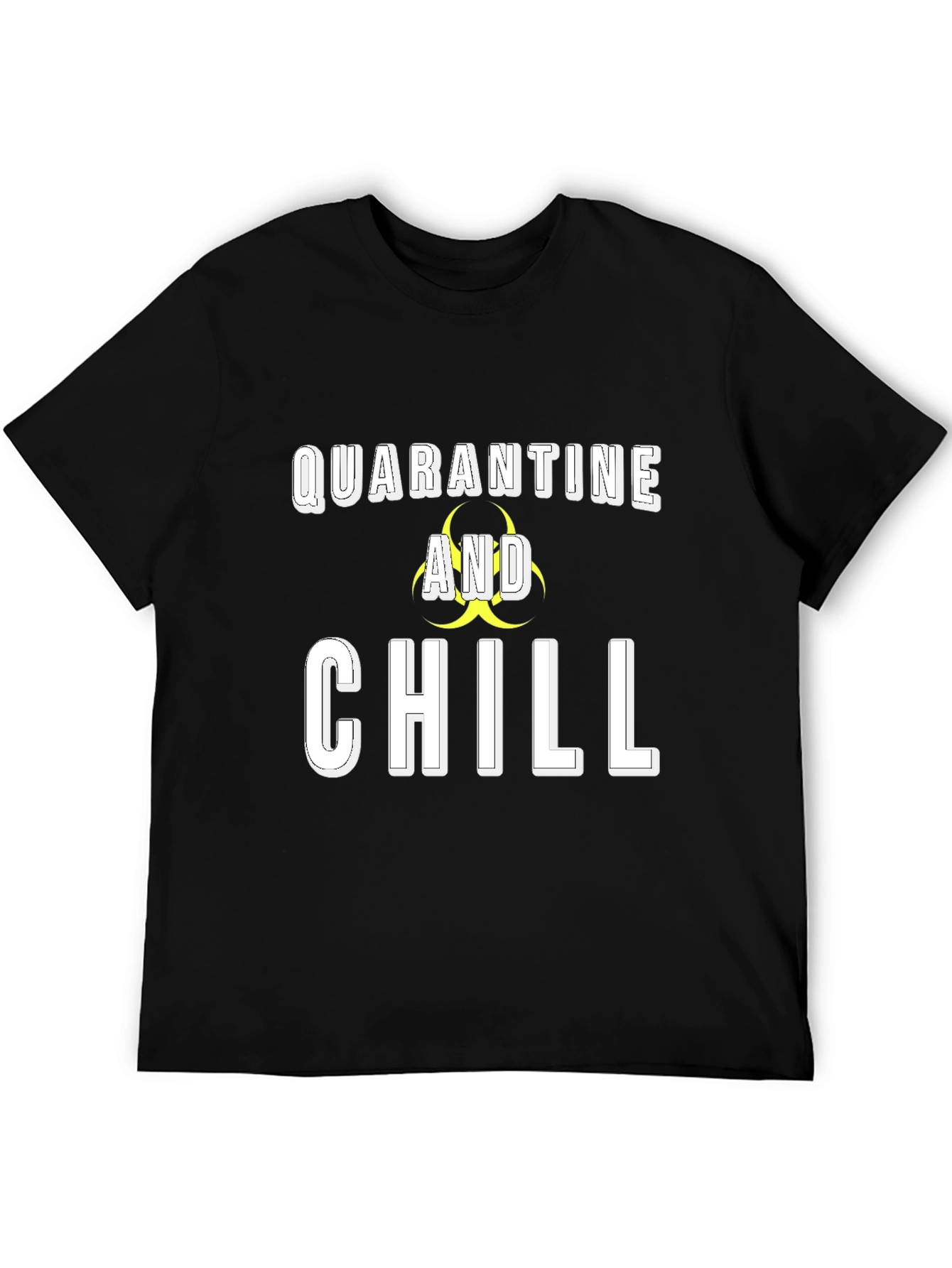 Black Quarantine and Chill Graphic Tee view 5