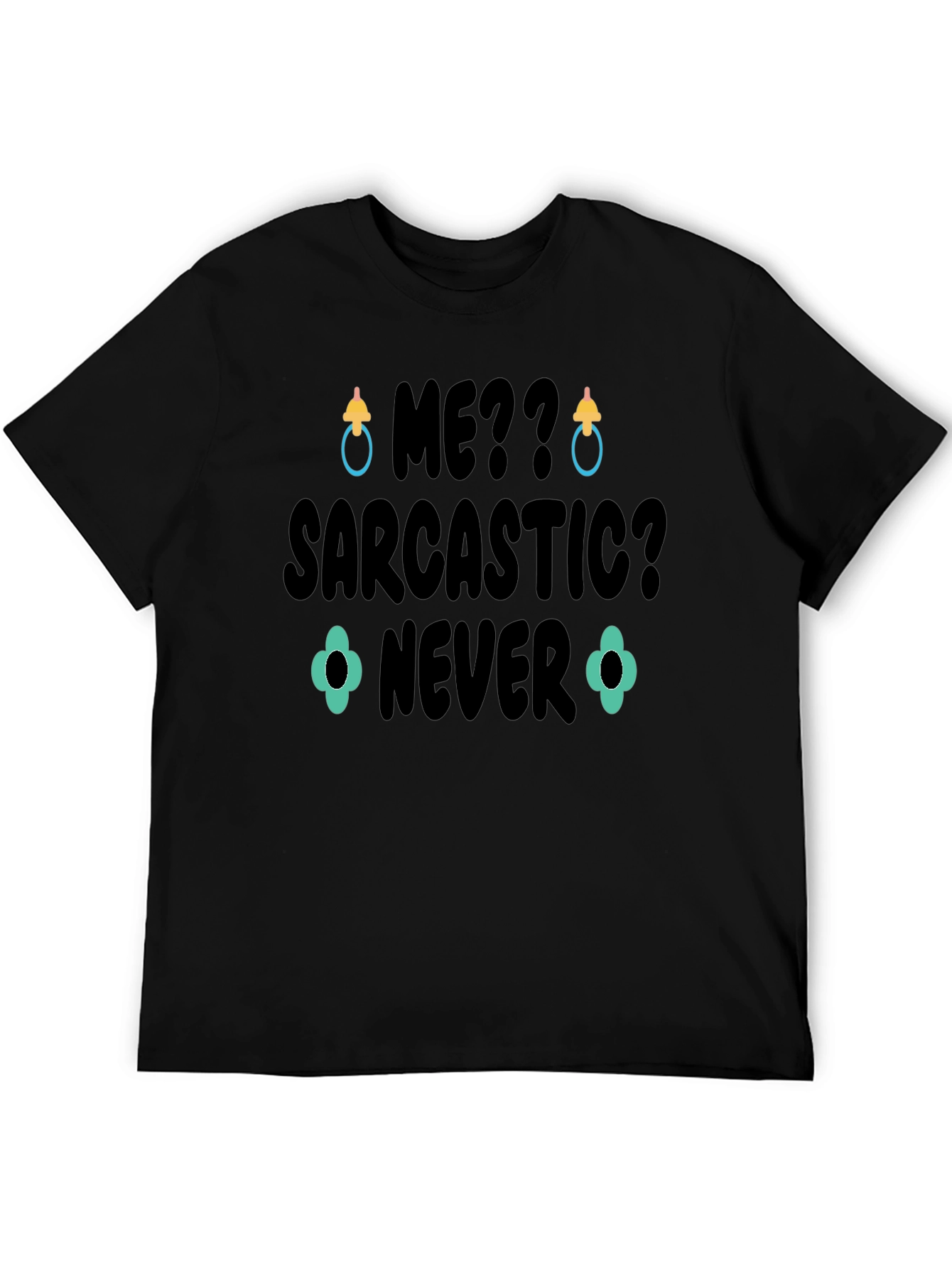 Black Sarcastic? Never Black Graphic T-Shirt view 5
