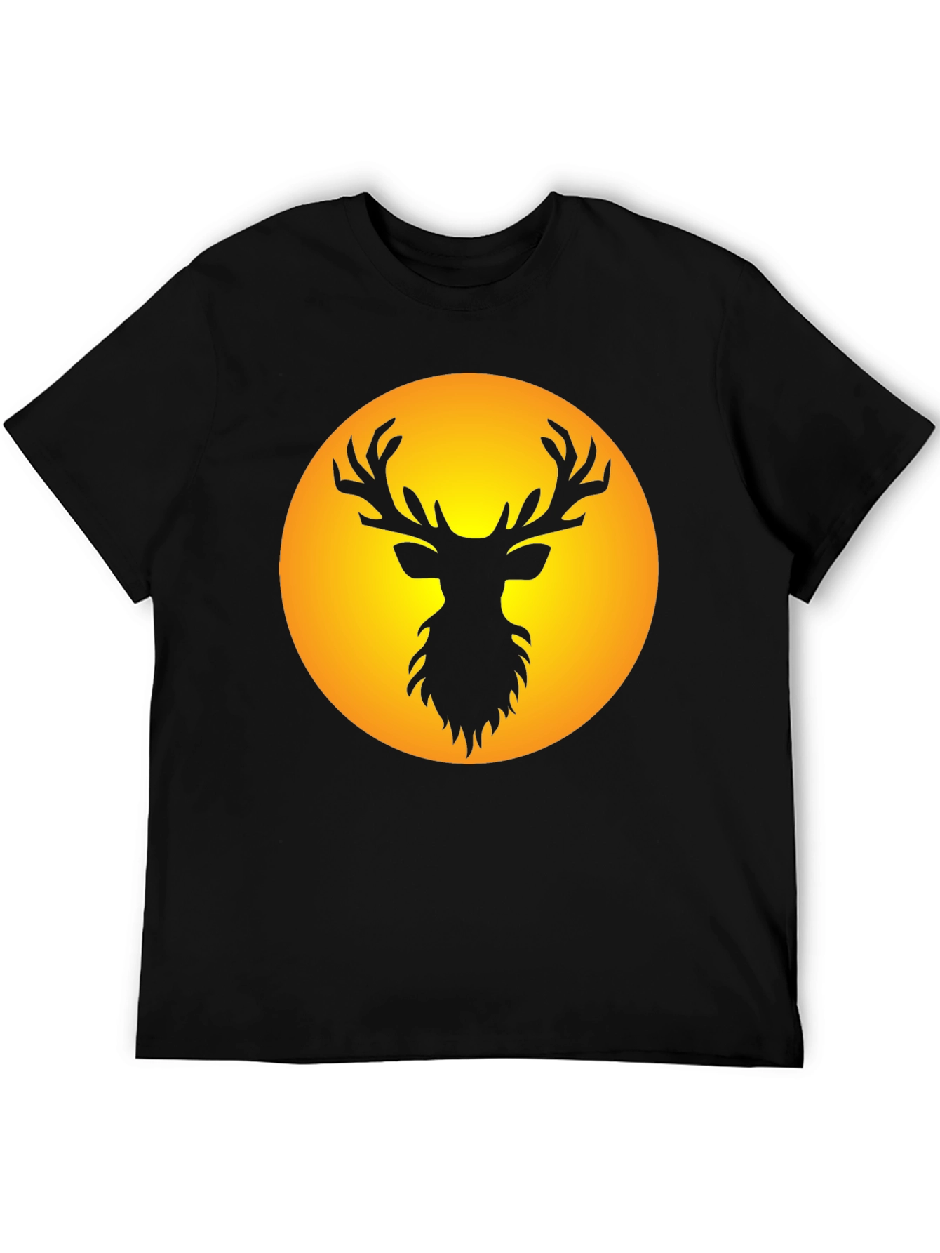 Black Black Deer Silhouette Tee view 5