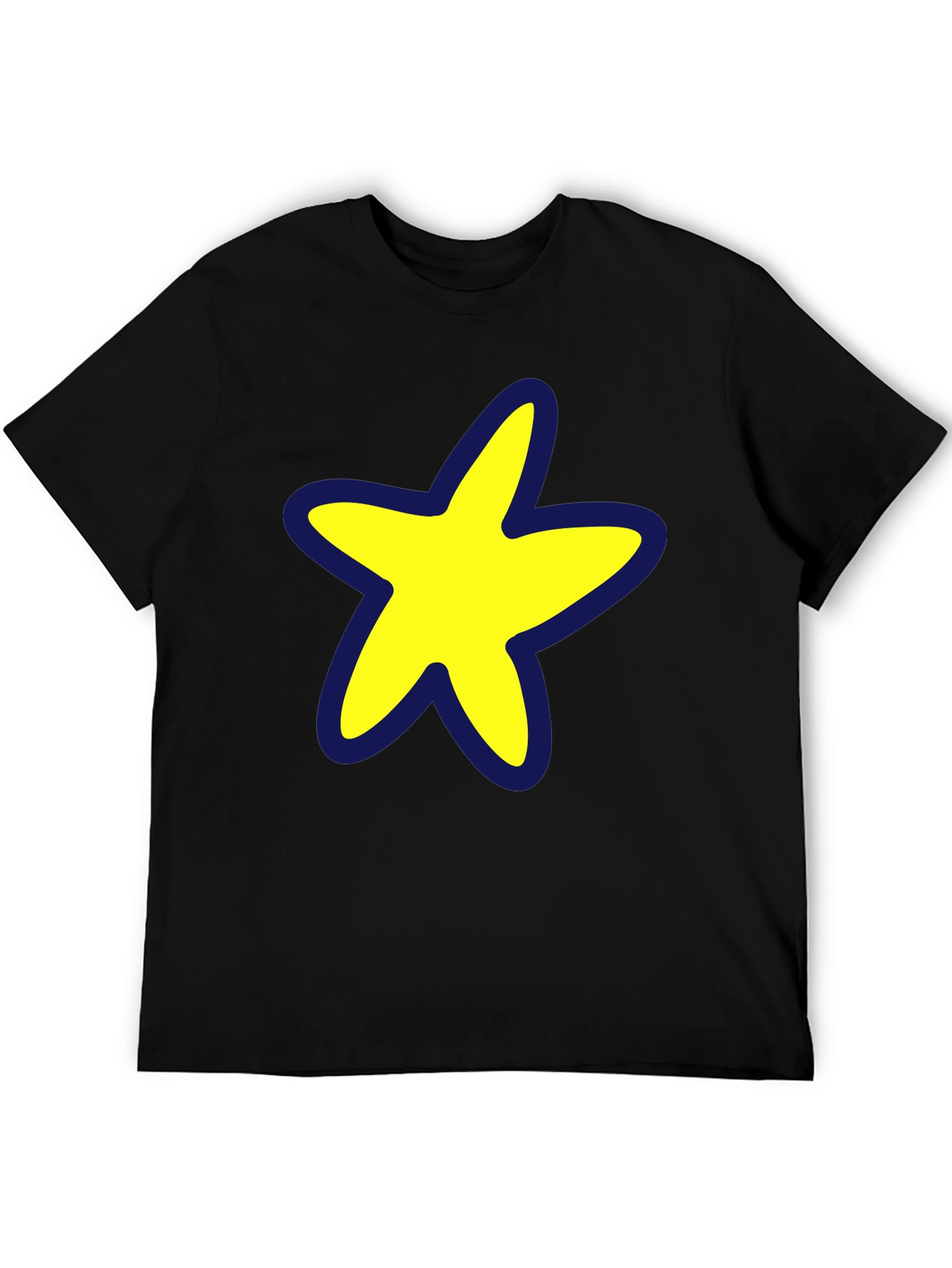 Black Star Graphic Black T-Shirt - Casual Style view 5