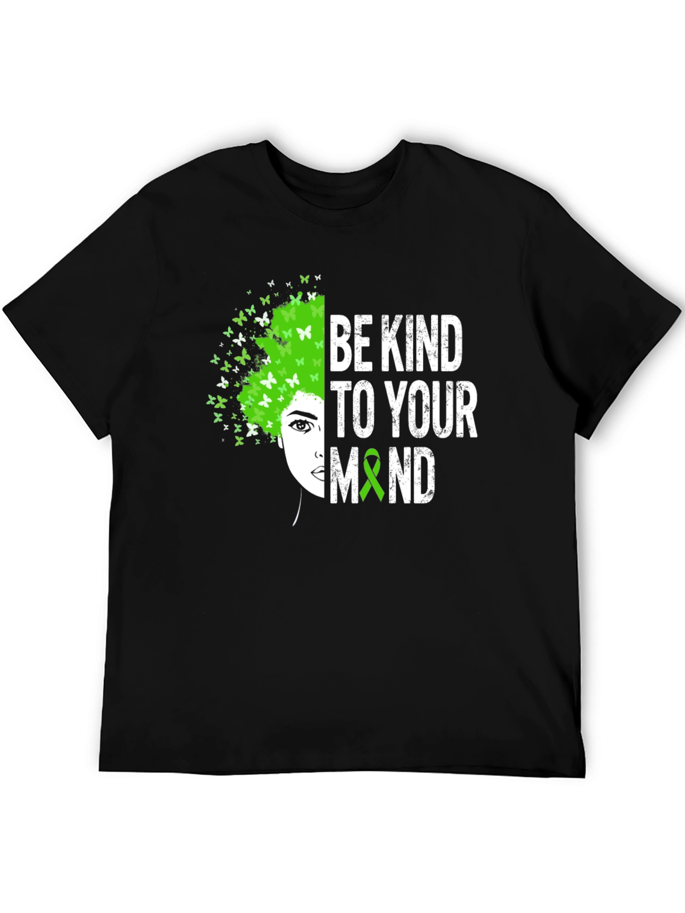 Black Be Kind To Your Mind T-Shirt - Mental Health Awareness Tee view 5