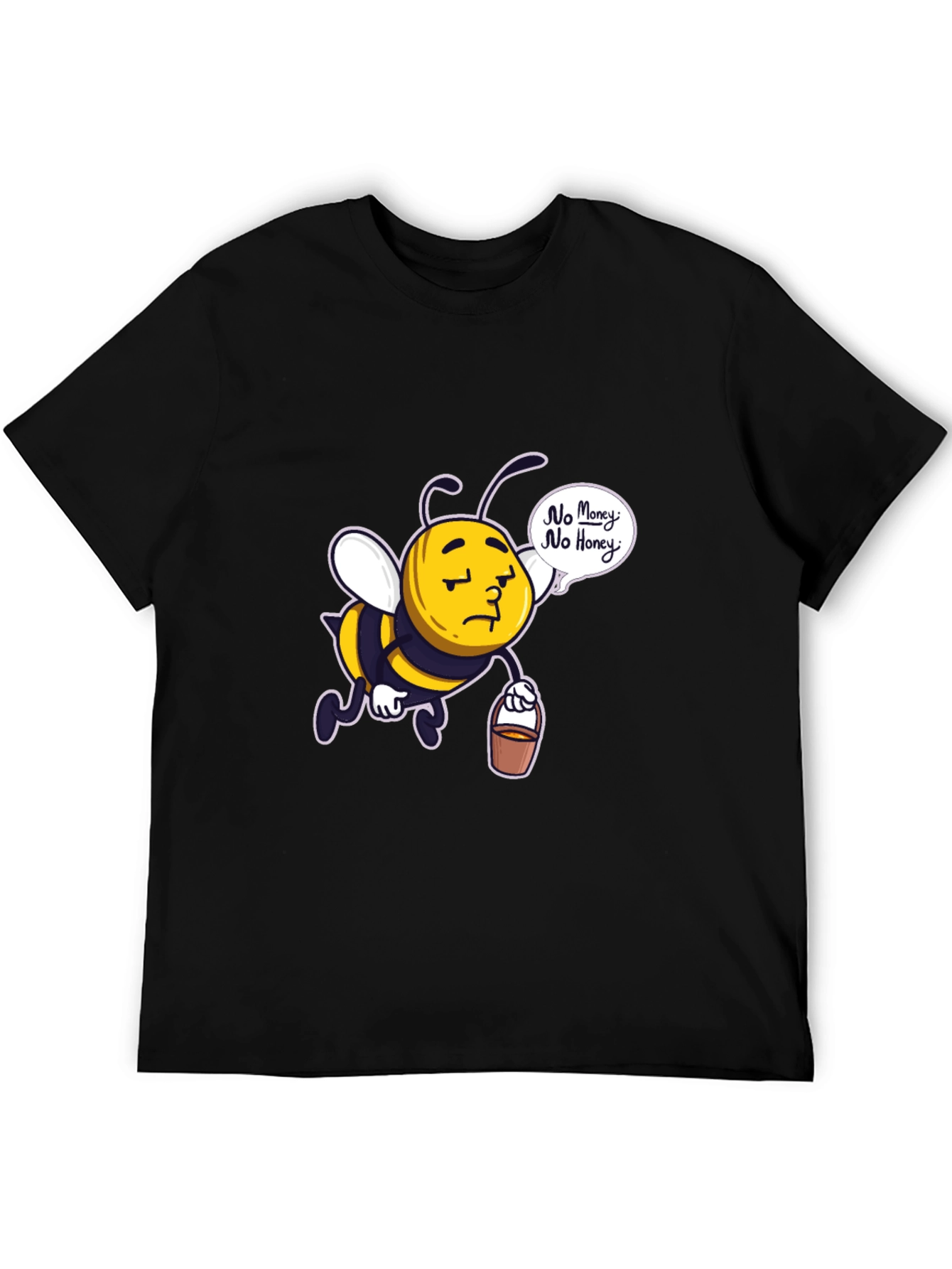 Black Sad Bee "No Money No Honey" Black T-Shirt view 5