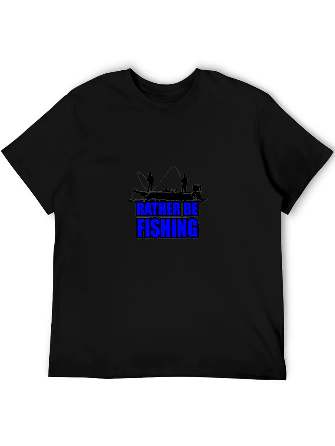 Black Rather Be Fishing T-Shirt - Angler Tee view 5