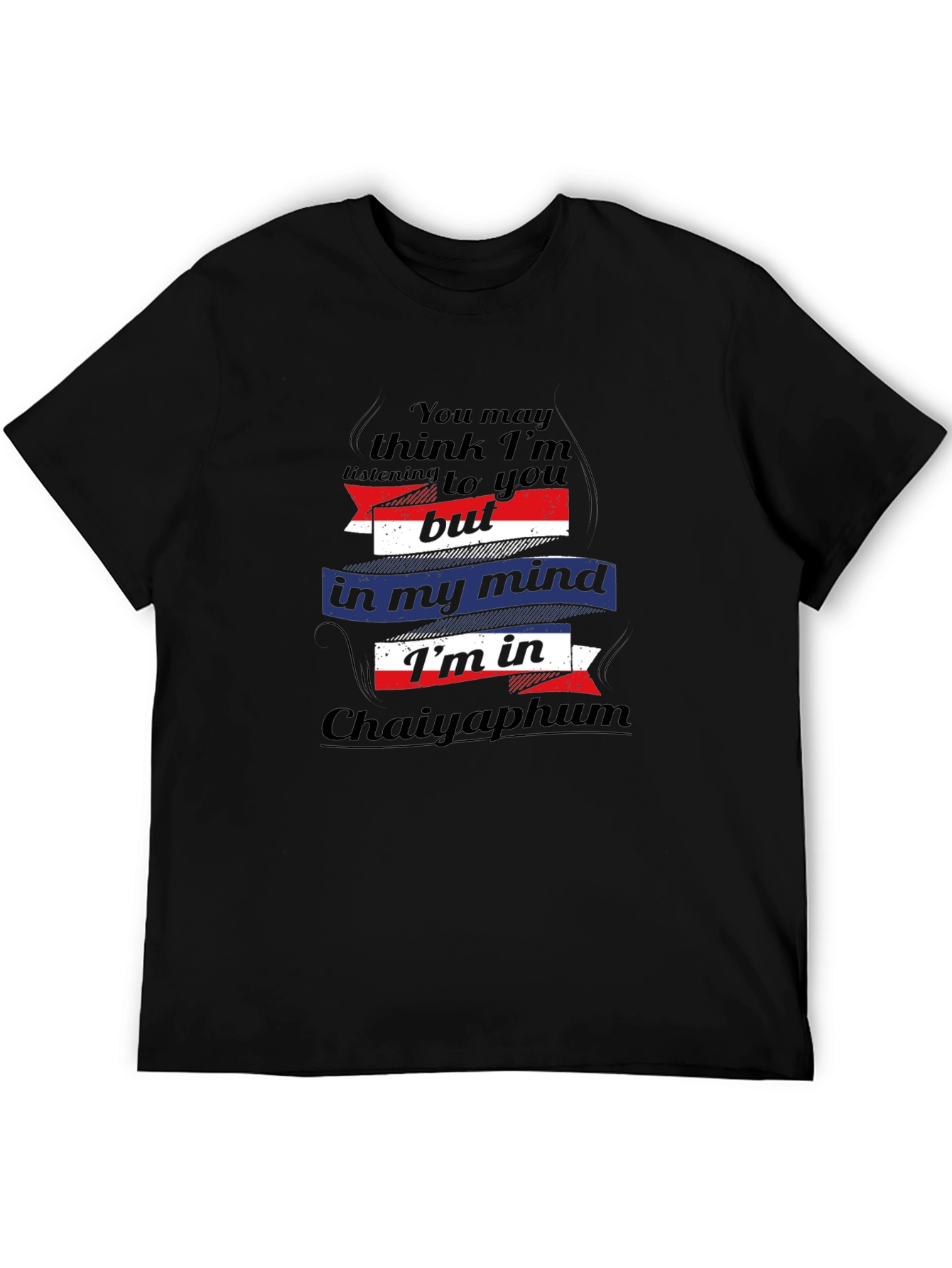 Black Funny Chaiyaphum Mind T-Shirt view 5