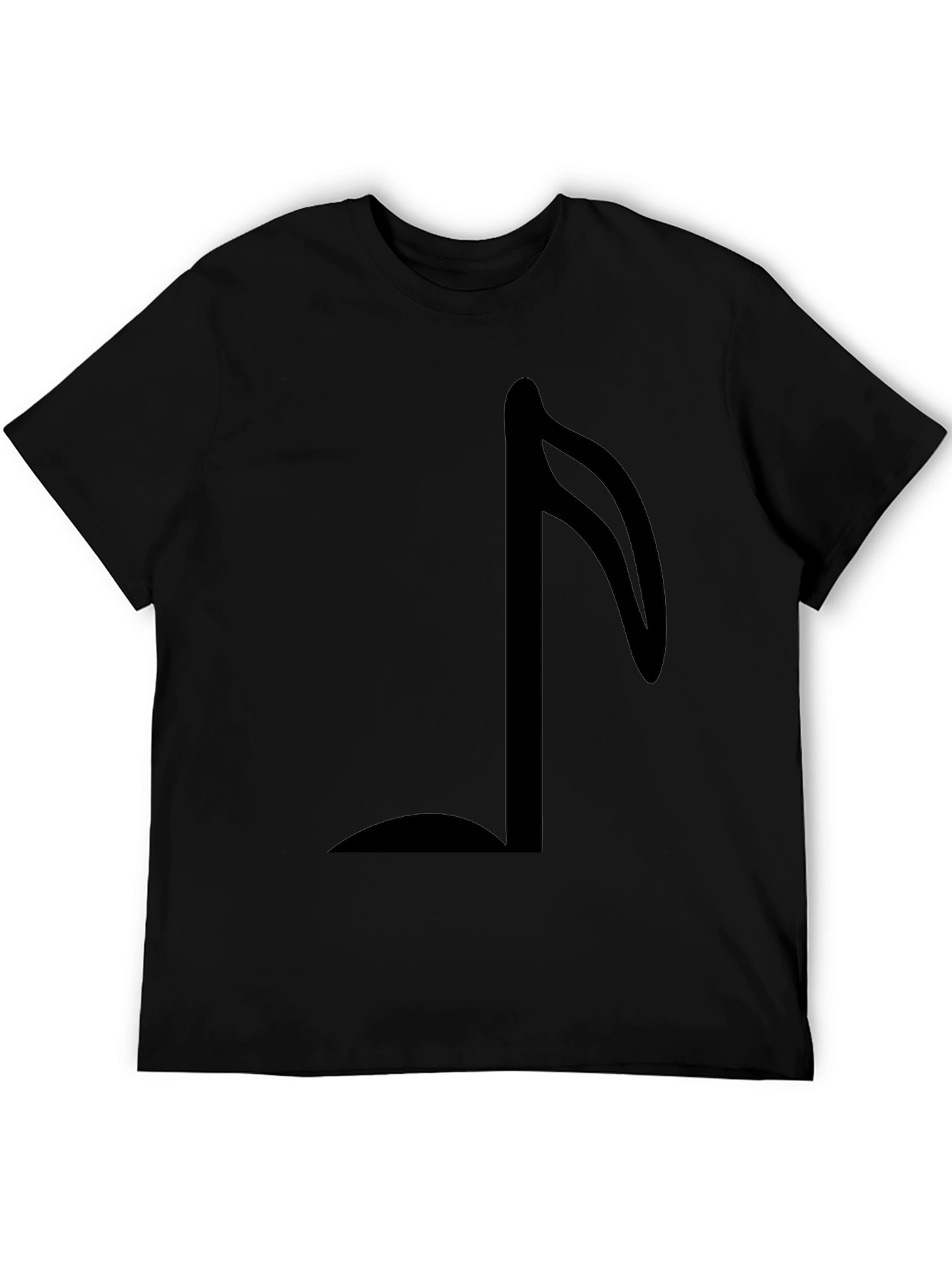 Black Music Note Graphic Black T-Shirt view 5