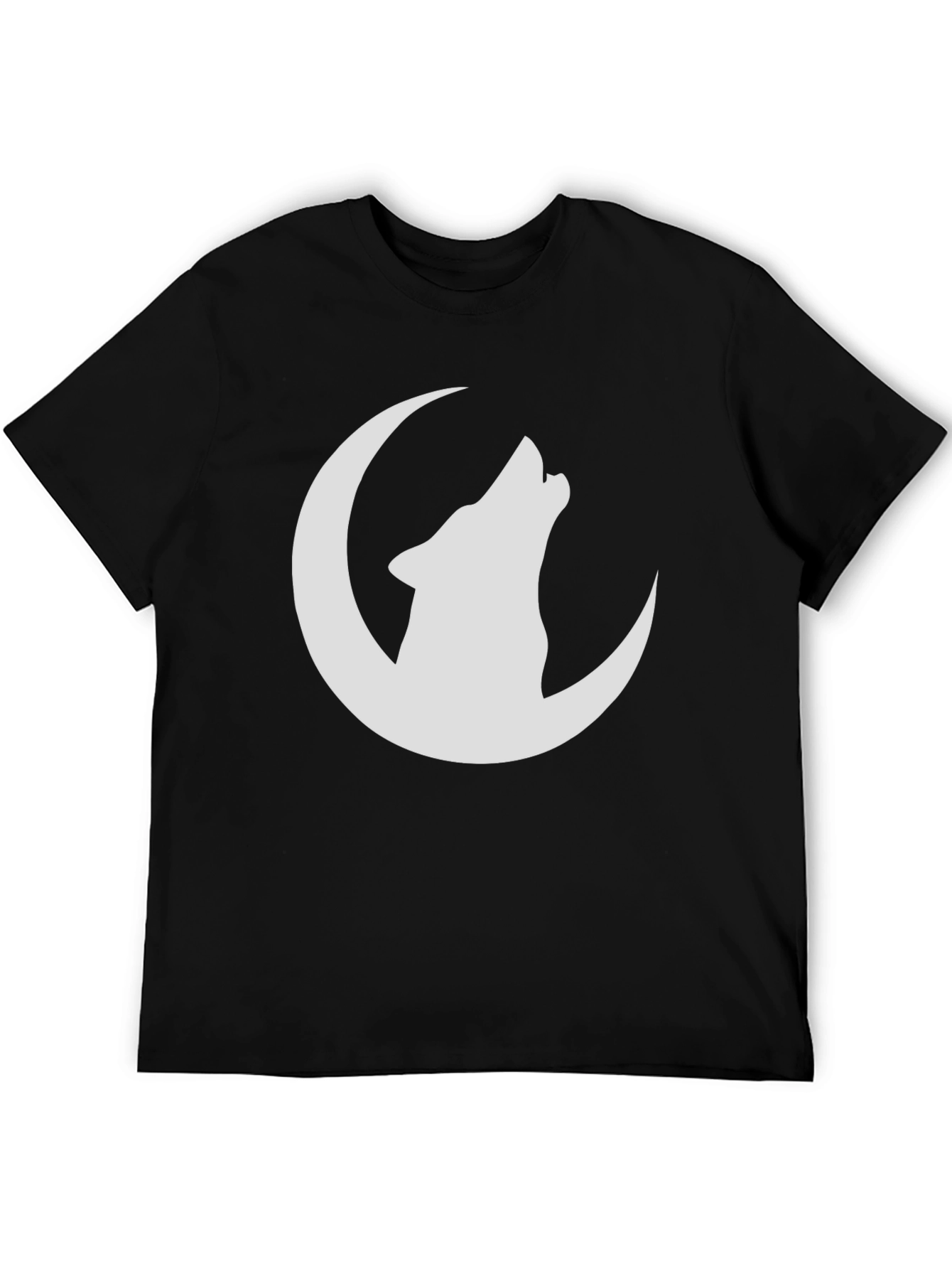 Black Wolf Moon Graphic T-Shirt - Black view 5