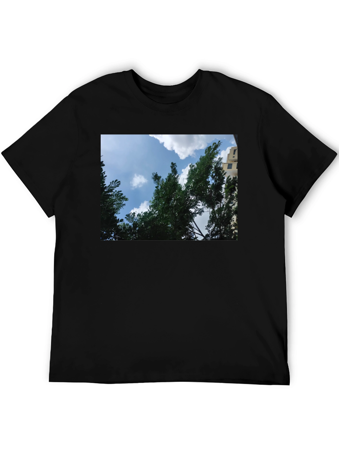Black Sky Through Trees Graphic Tee - Nature Lover's Shirt view 5