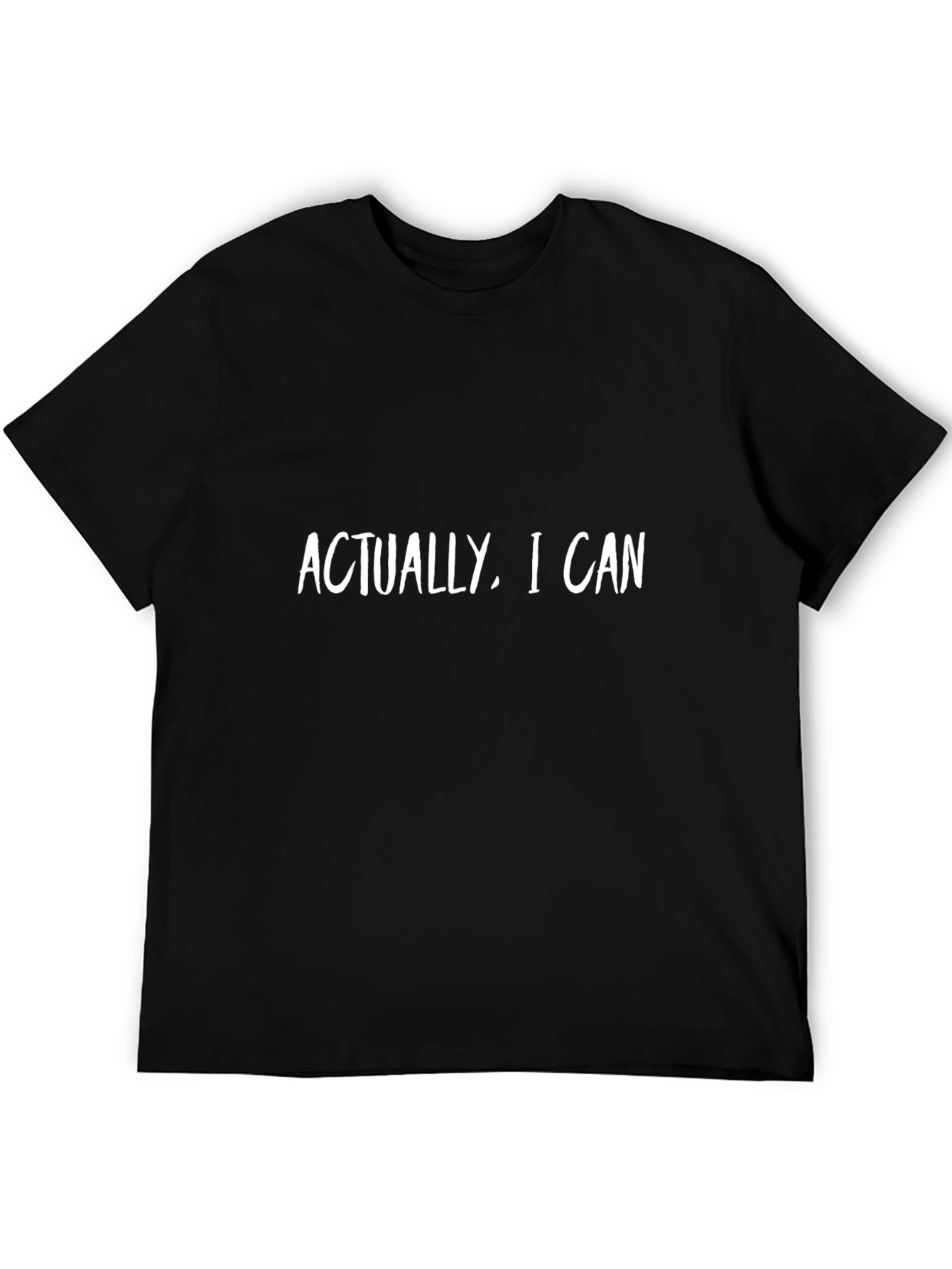 Black Actually, I Can - Men's Graphic T-Shirt view 5