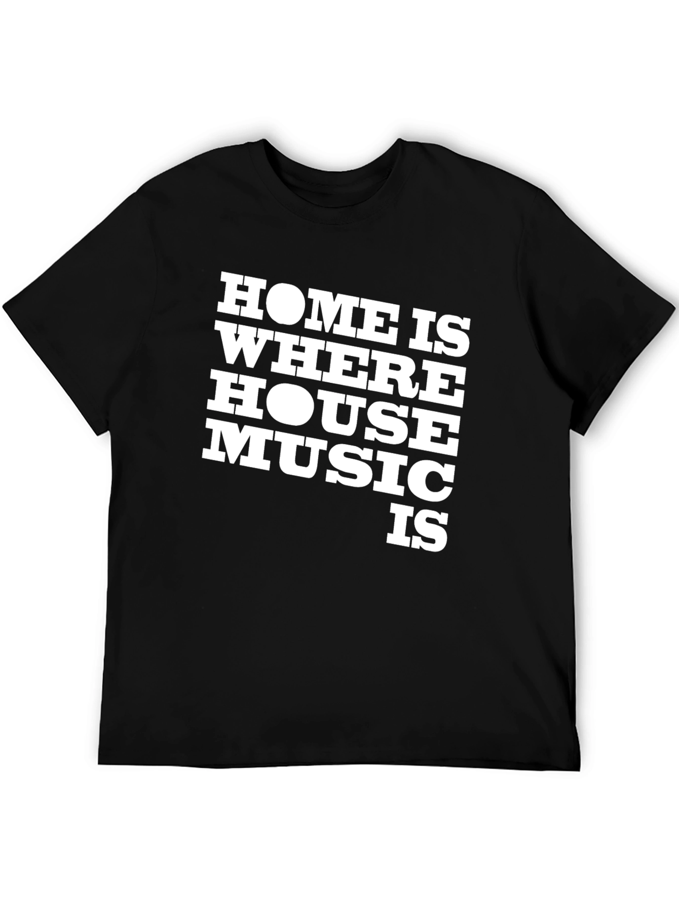 Black Home is Where House Music Is T-Shirt view 5