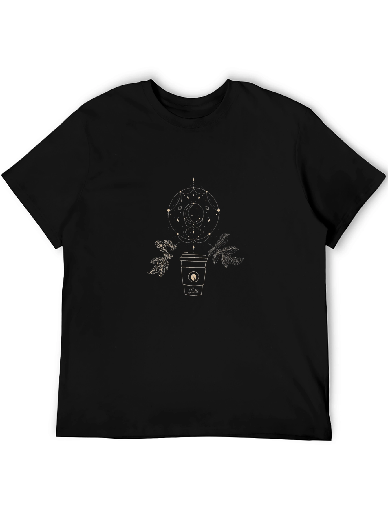 Black Celestial Coffee T-Shirt - Black Cotton Blend view 5