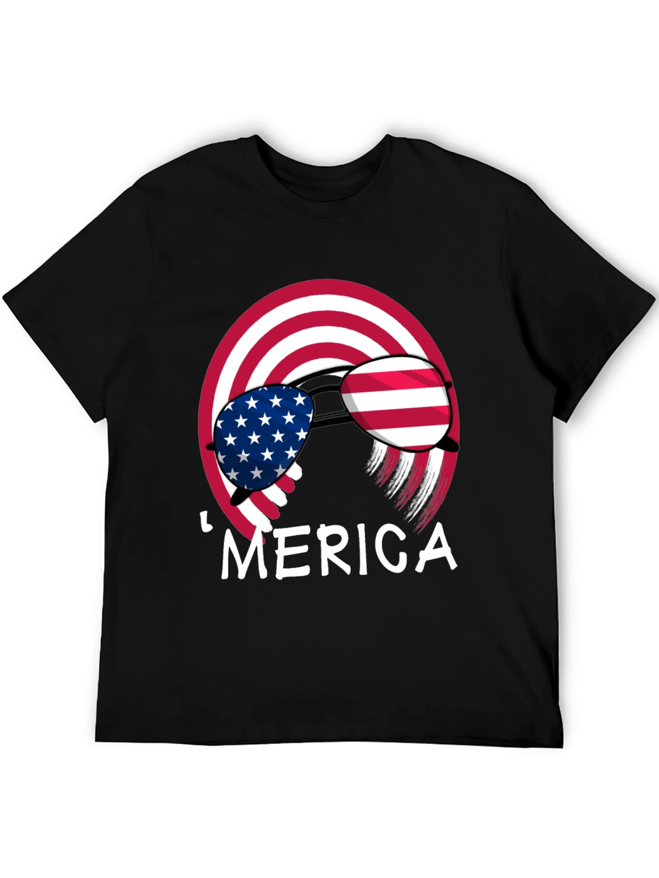 Black Patriotic 'Merica T-Shirt view 5