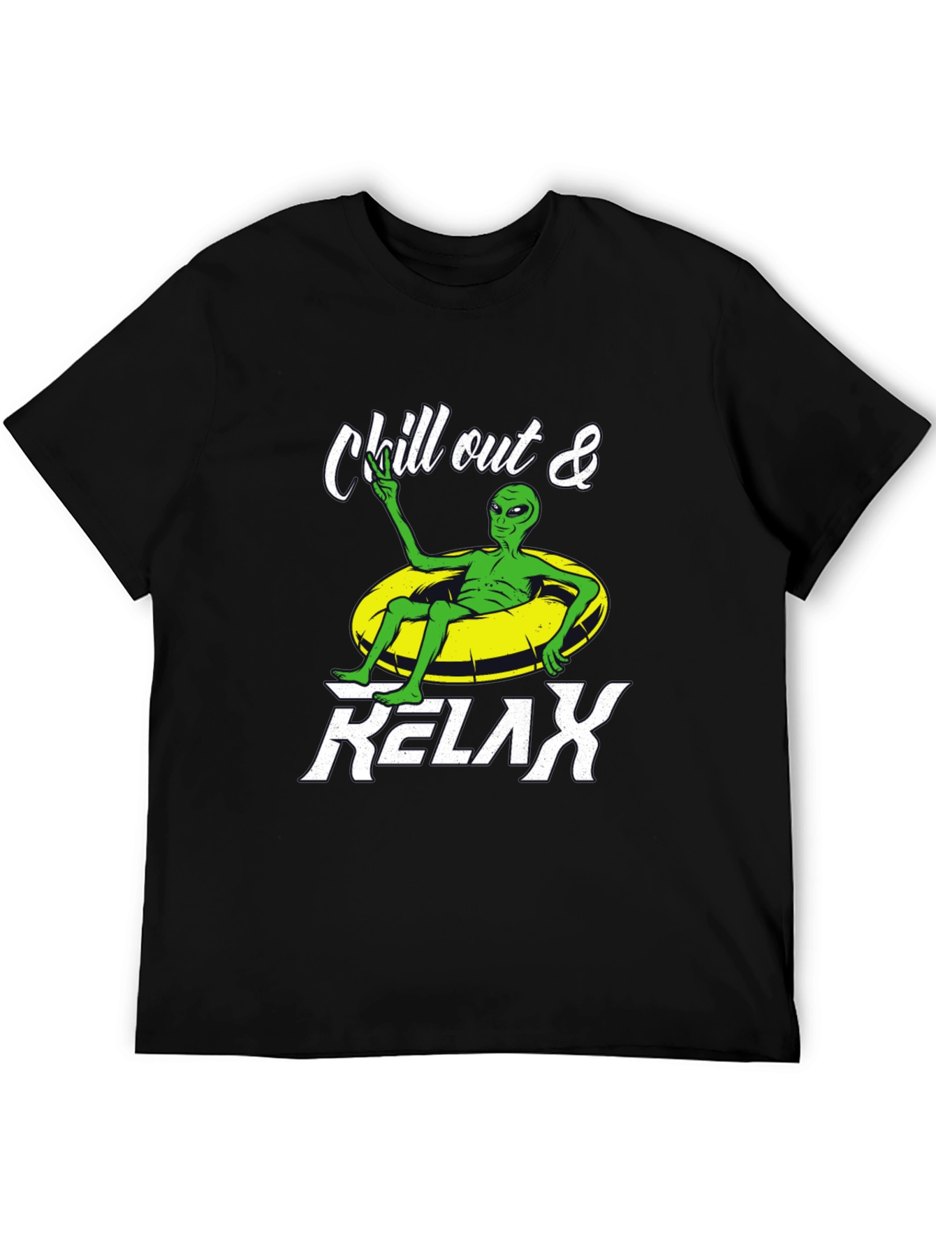 Black Chill Out Alien T-Shirt view 5