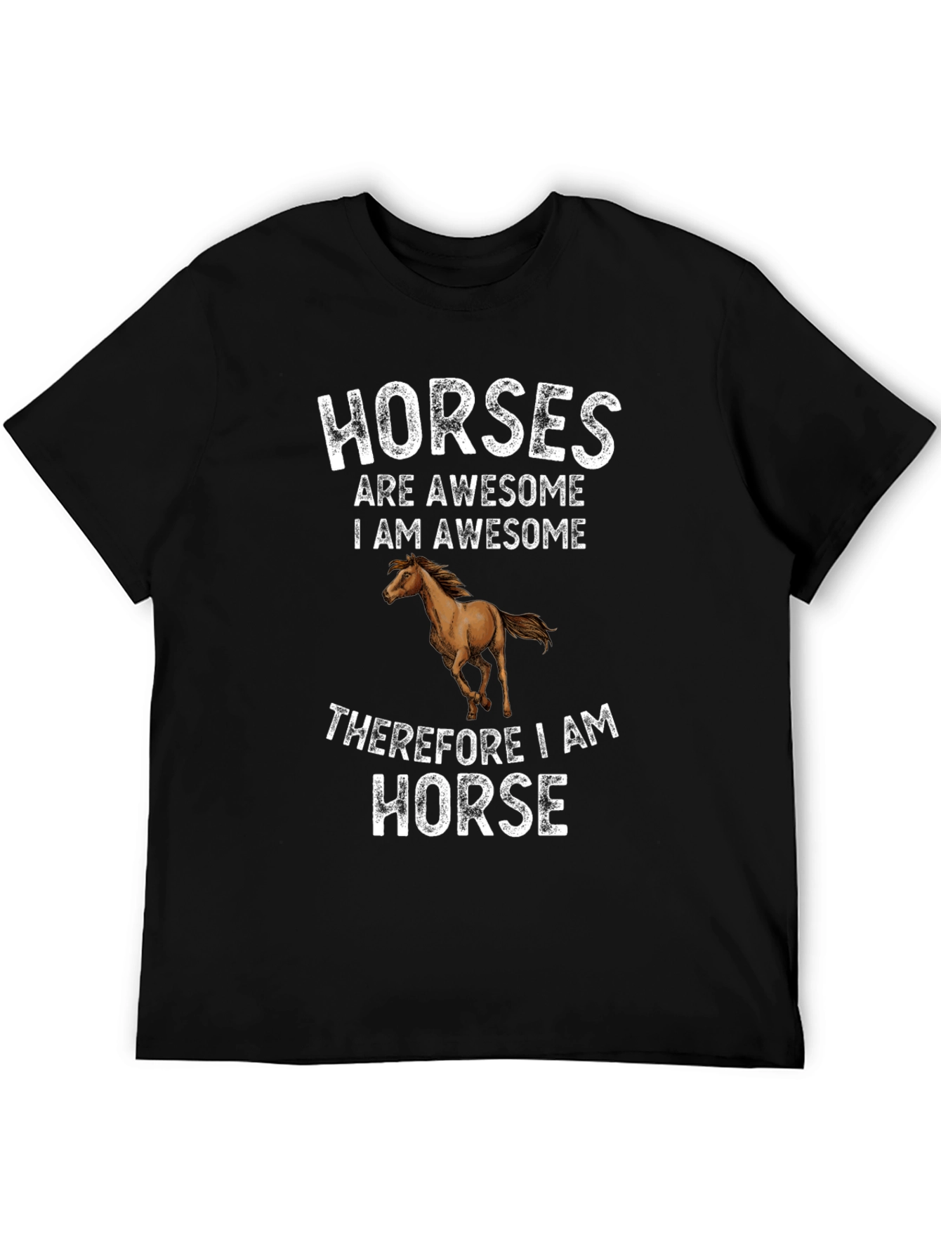 Black Horses Are Awesome T-Shirt view 5
