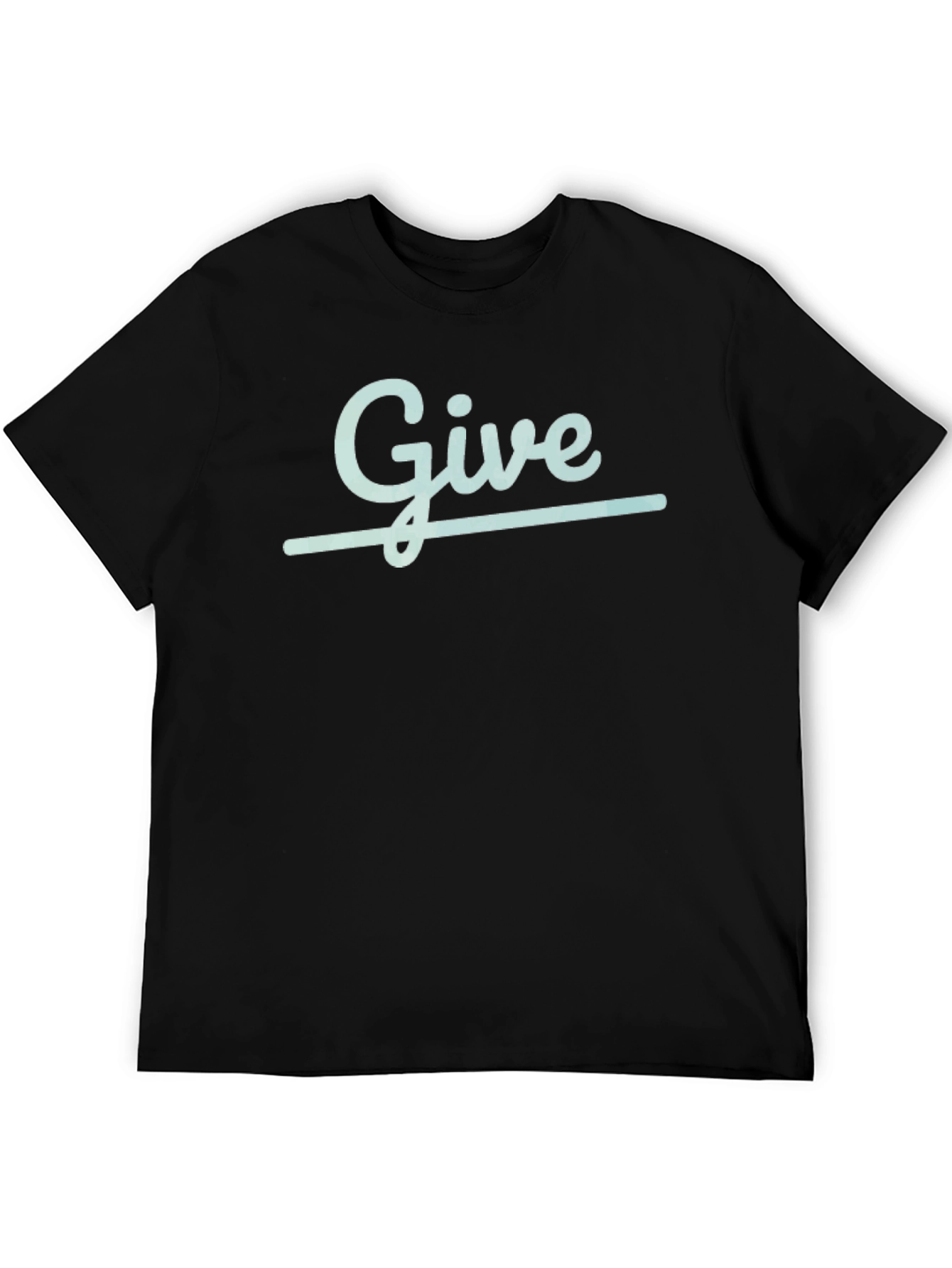Black Give Graphic Tee - Soft Cotton Casual Shirt view 5