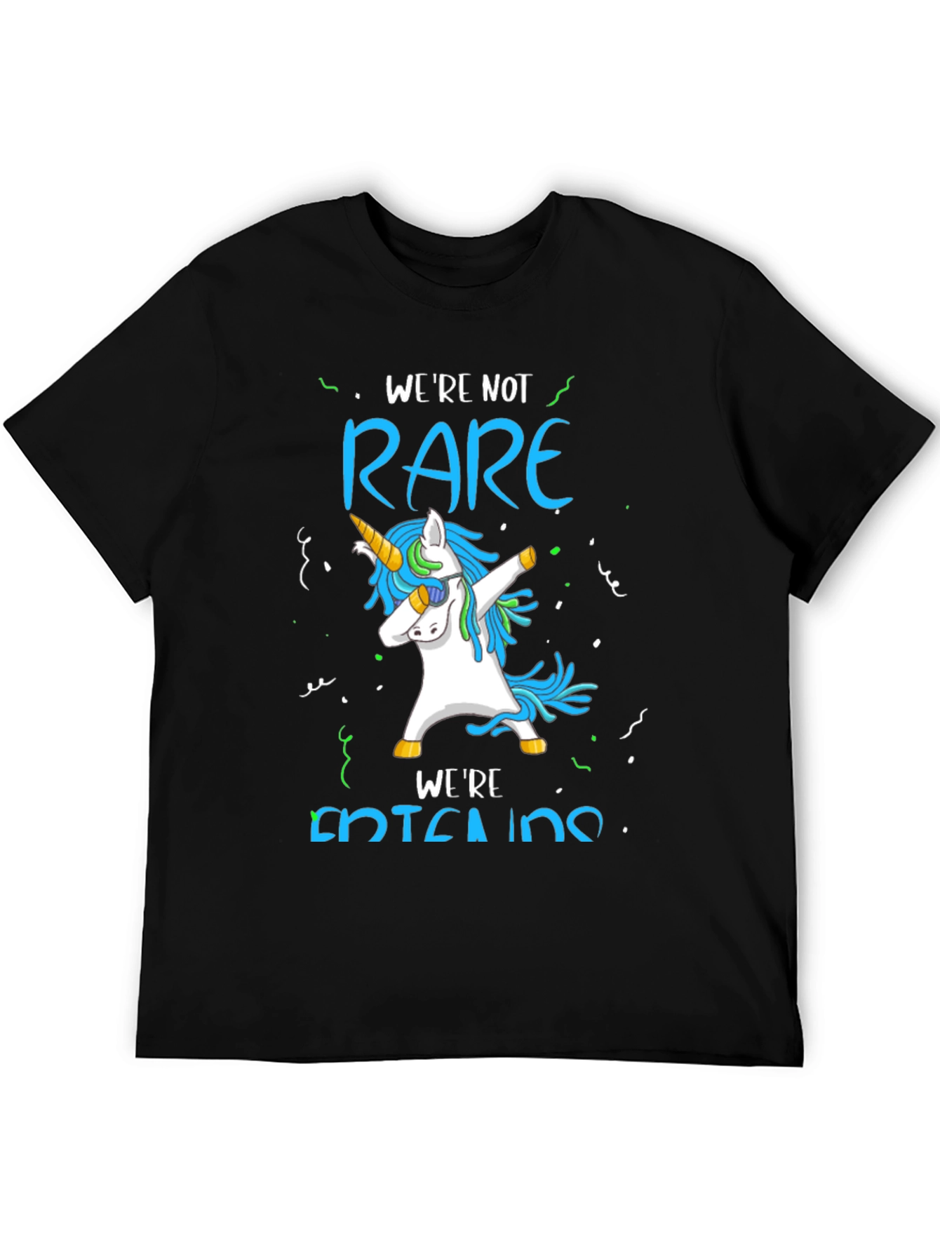 Black Unicorn Dab T-Shirt - We're Not Rare, We're Entertaining view 5