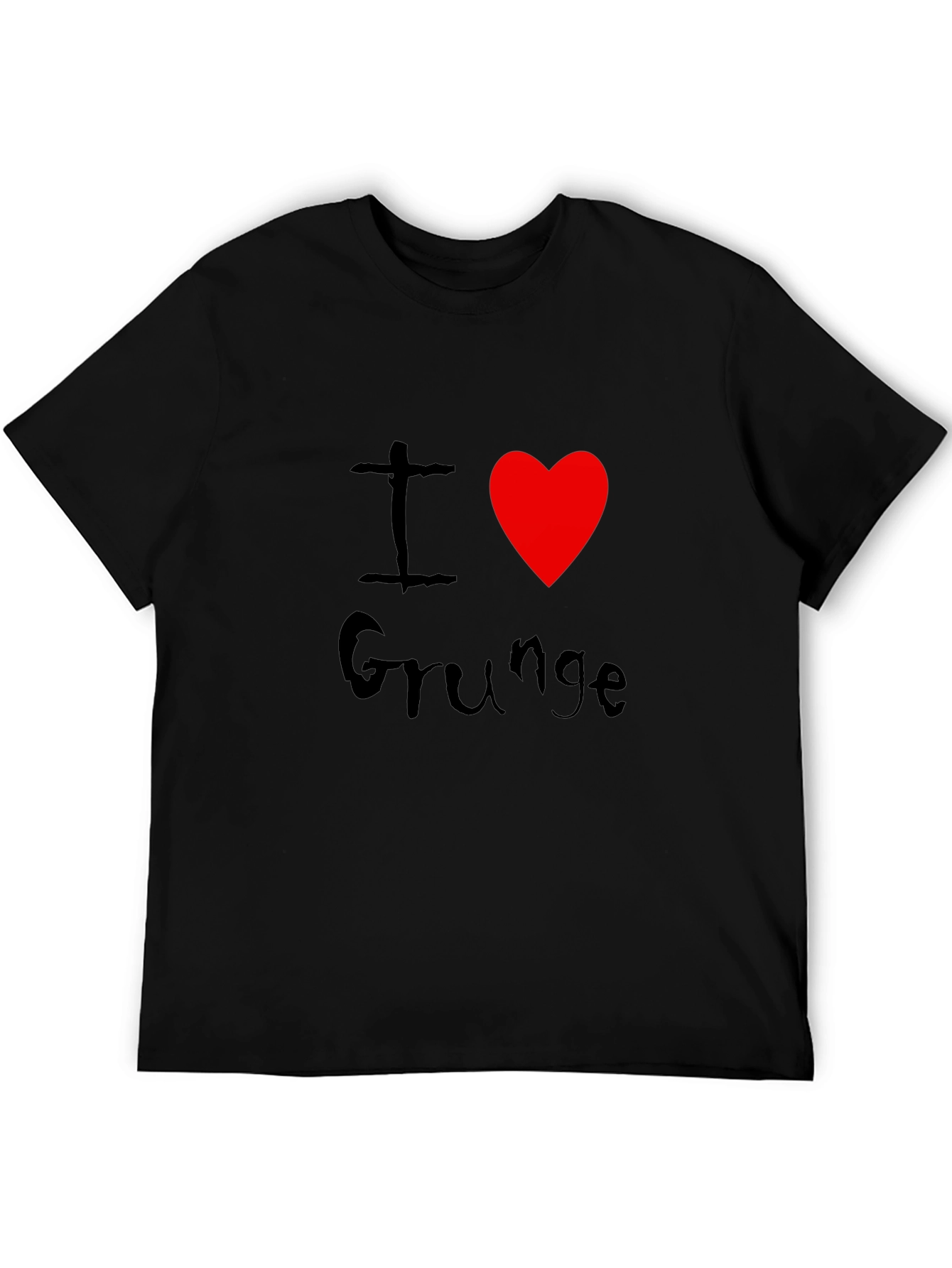 Black I Heart Grunge Black Graphic Tee view 5