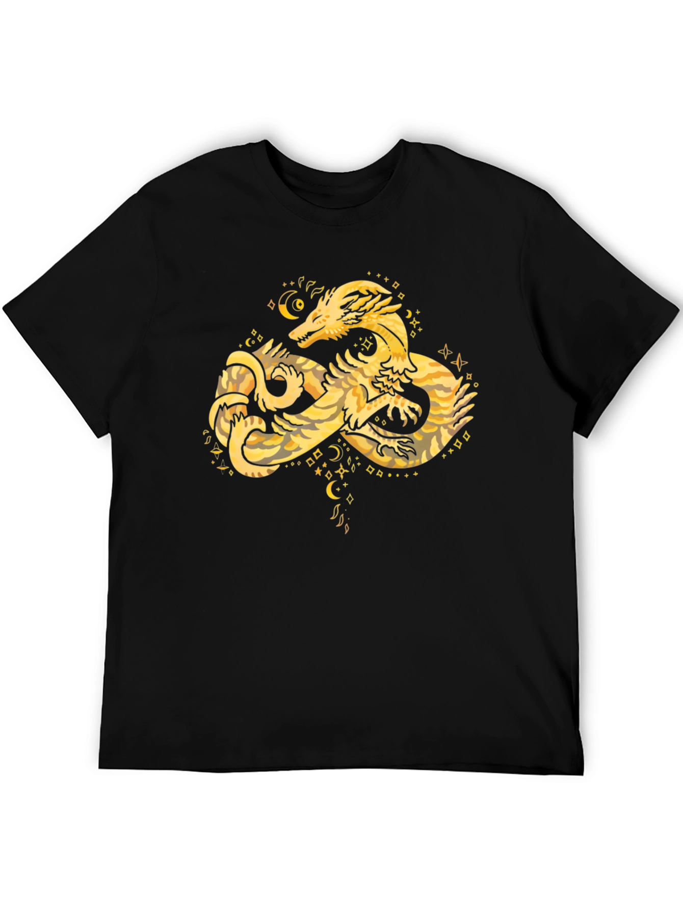 Mystic Dragon Graphic Tee - Black Cotton Blend - 5